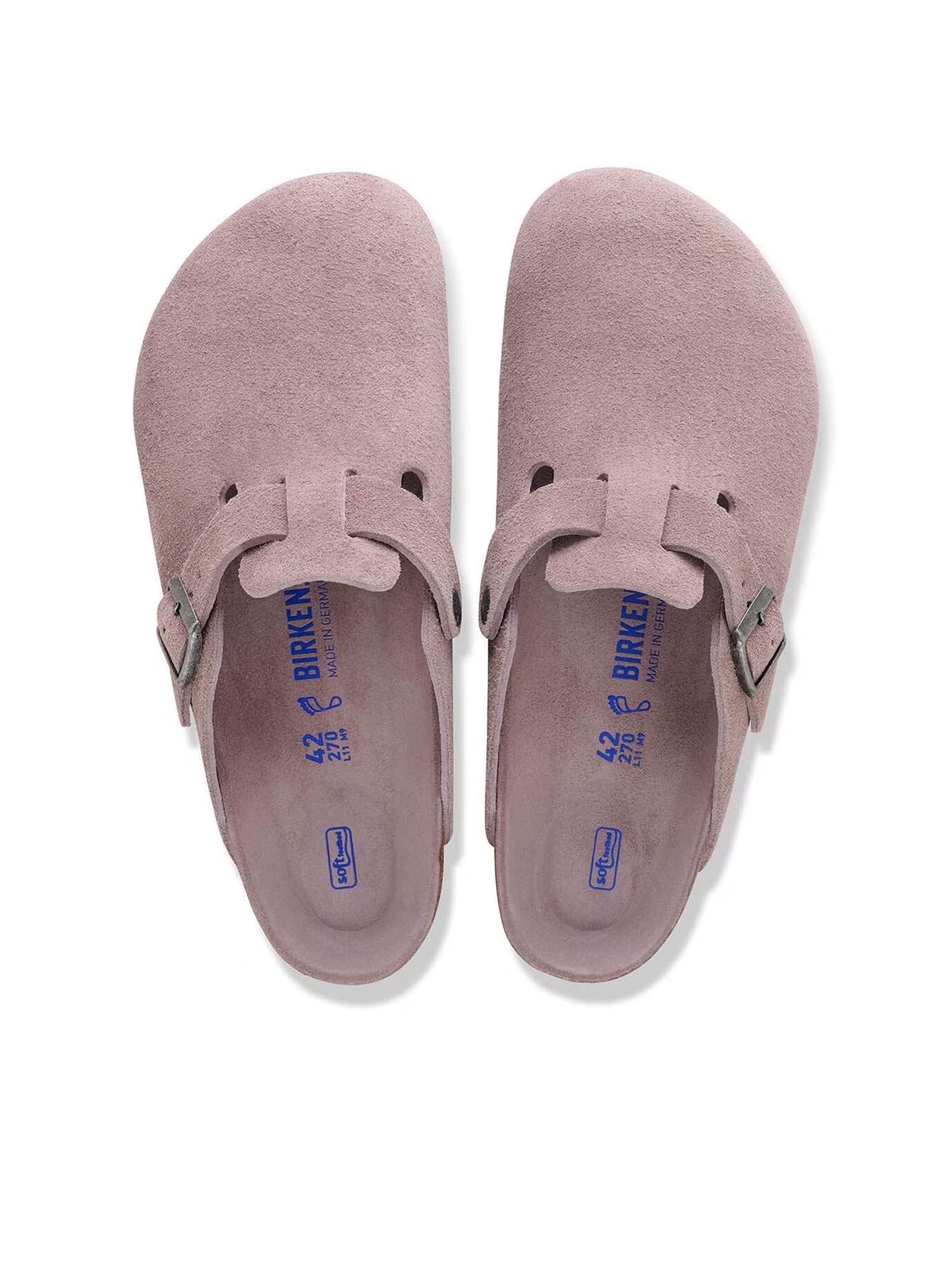 Birkenstock Boston plantare morbido (Pelle Scamosciata) Grigio