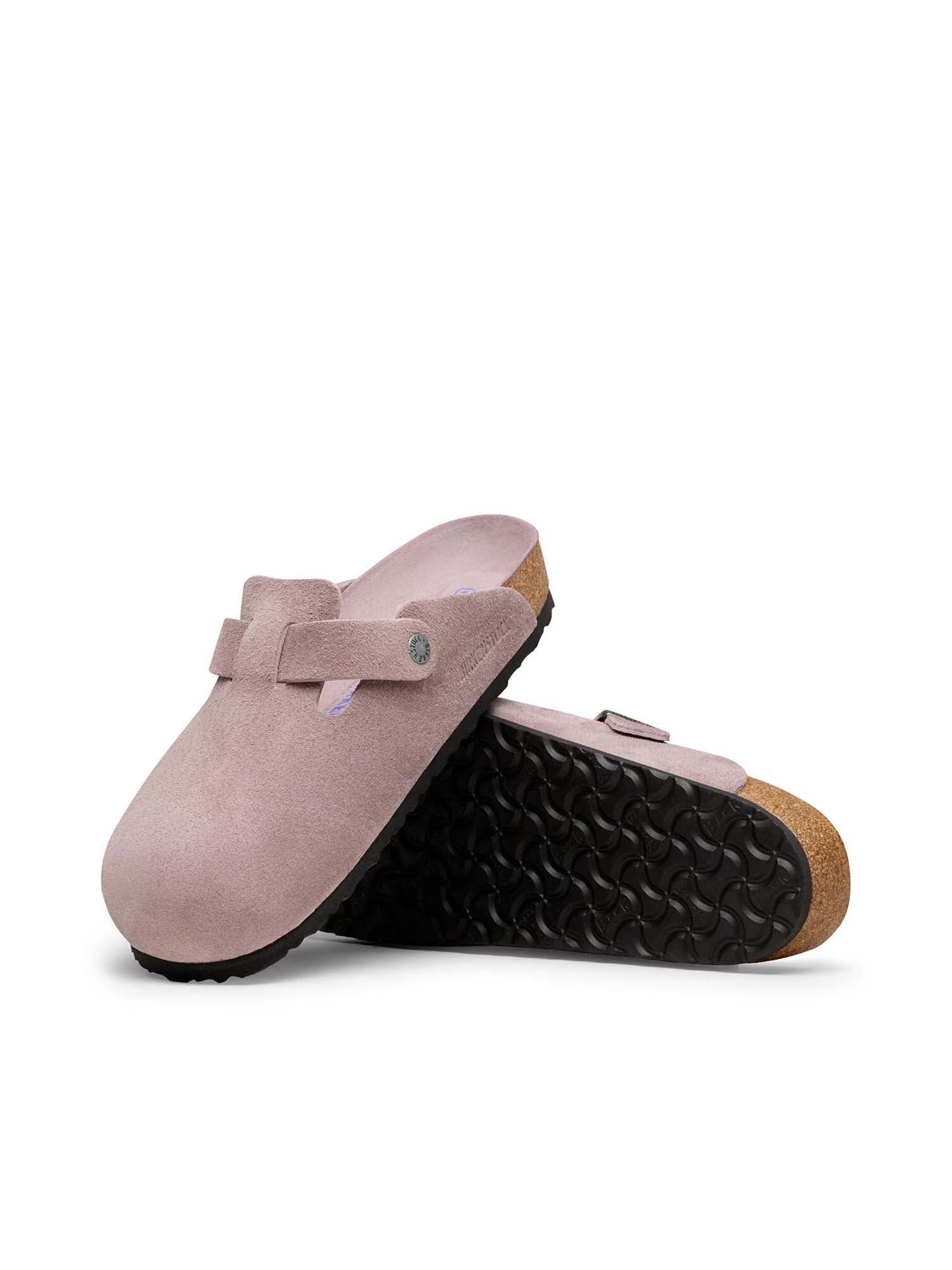 Birkenstock Boston plantare morbido (Pelle Scamosciata) Grigio