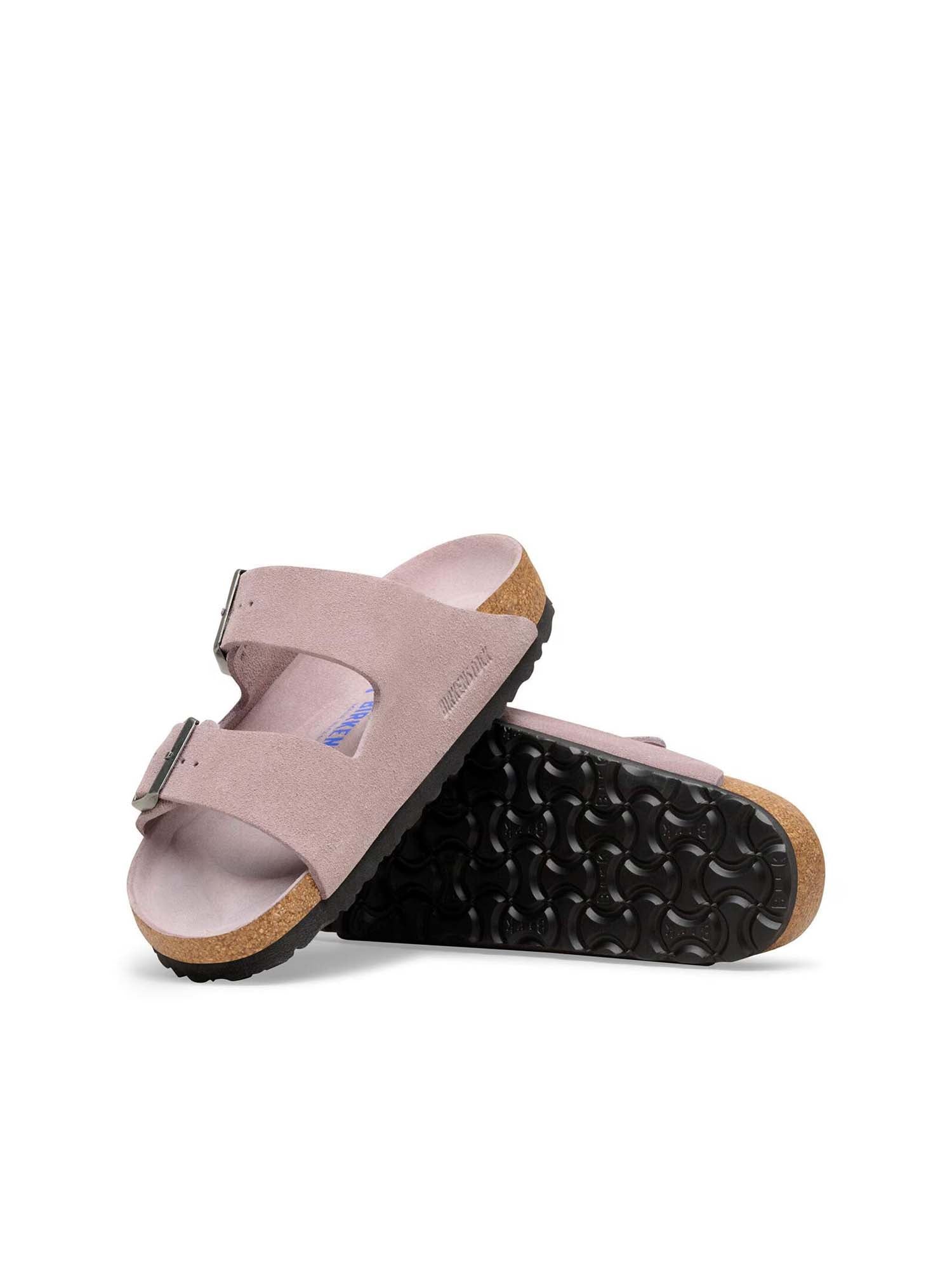 Birkenstock Arizona Plantare Morbido (Pelle scamosciata) Grigio
