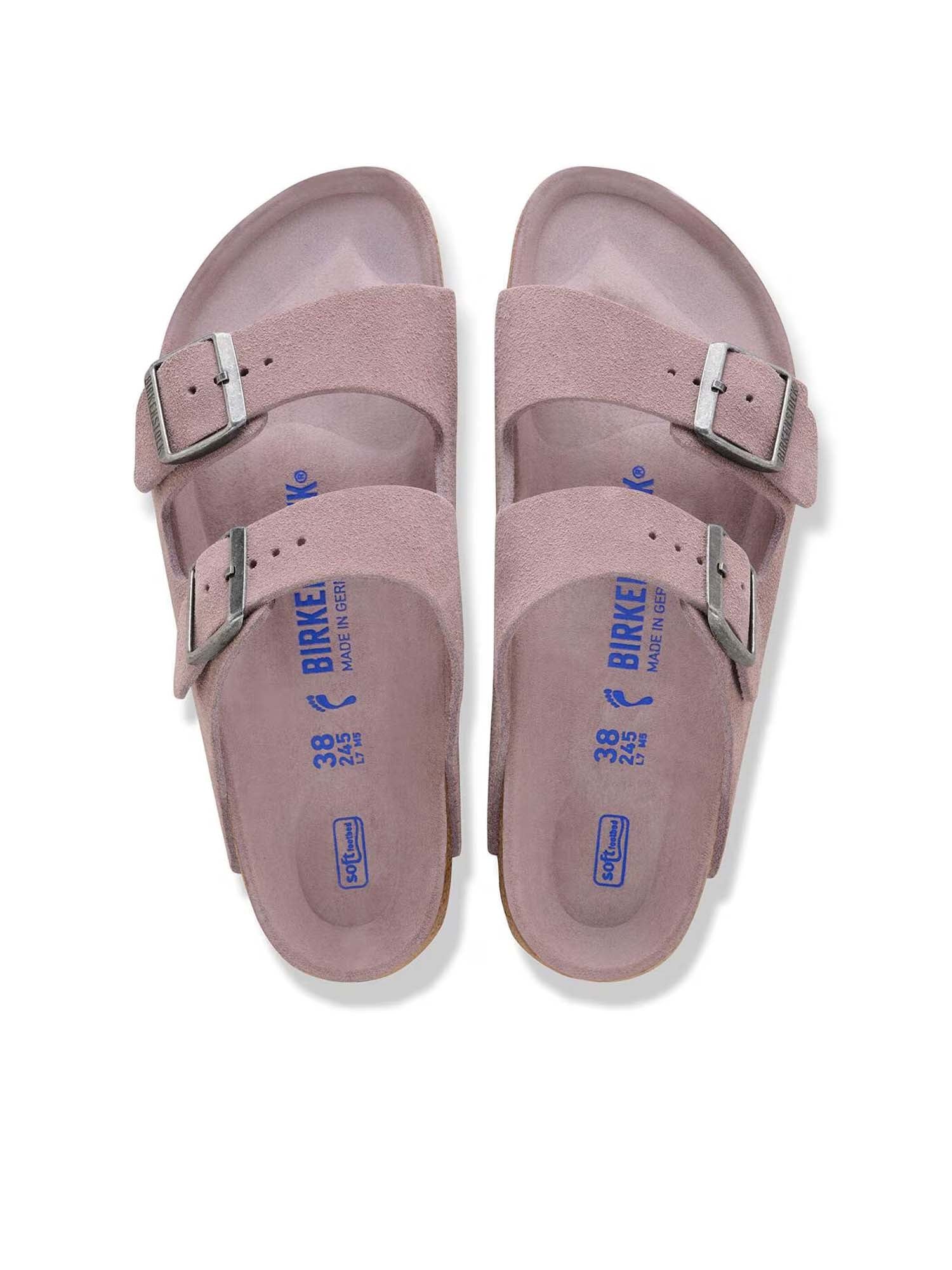 Birkenstock Arizona Plantare Morbido (Pelle scamosciata) Grigio