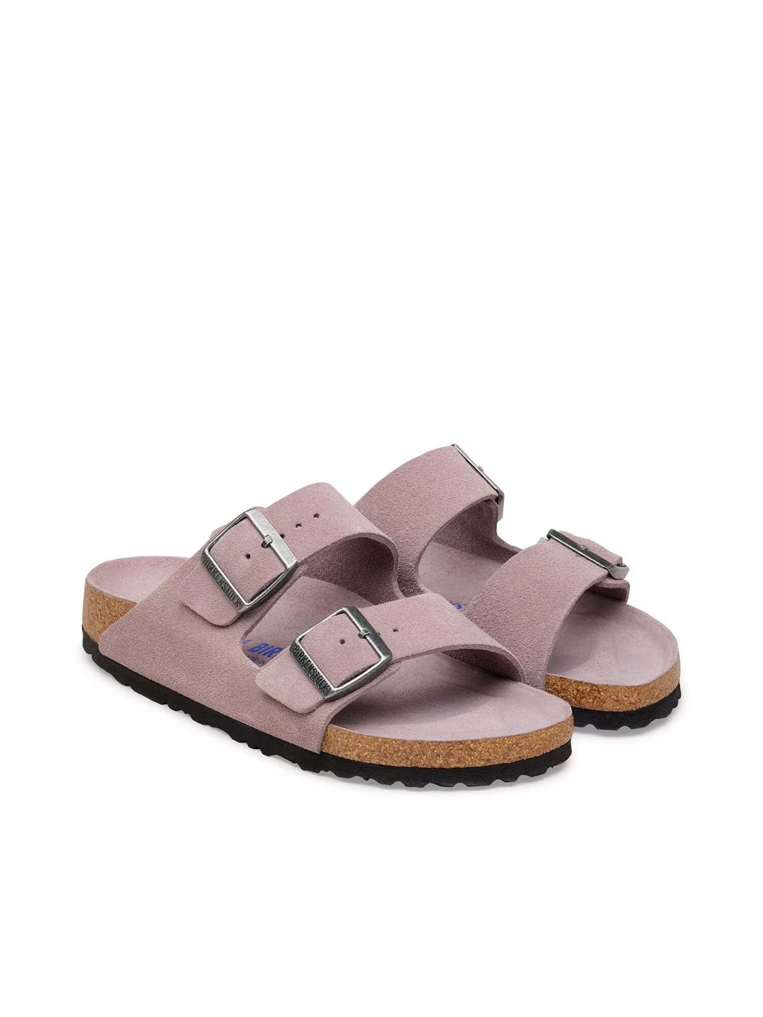 Birkenstock Arizona Plantare Morbido (Pelle scamosciata) Grigio