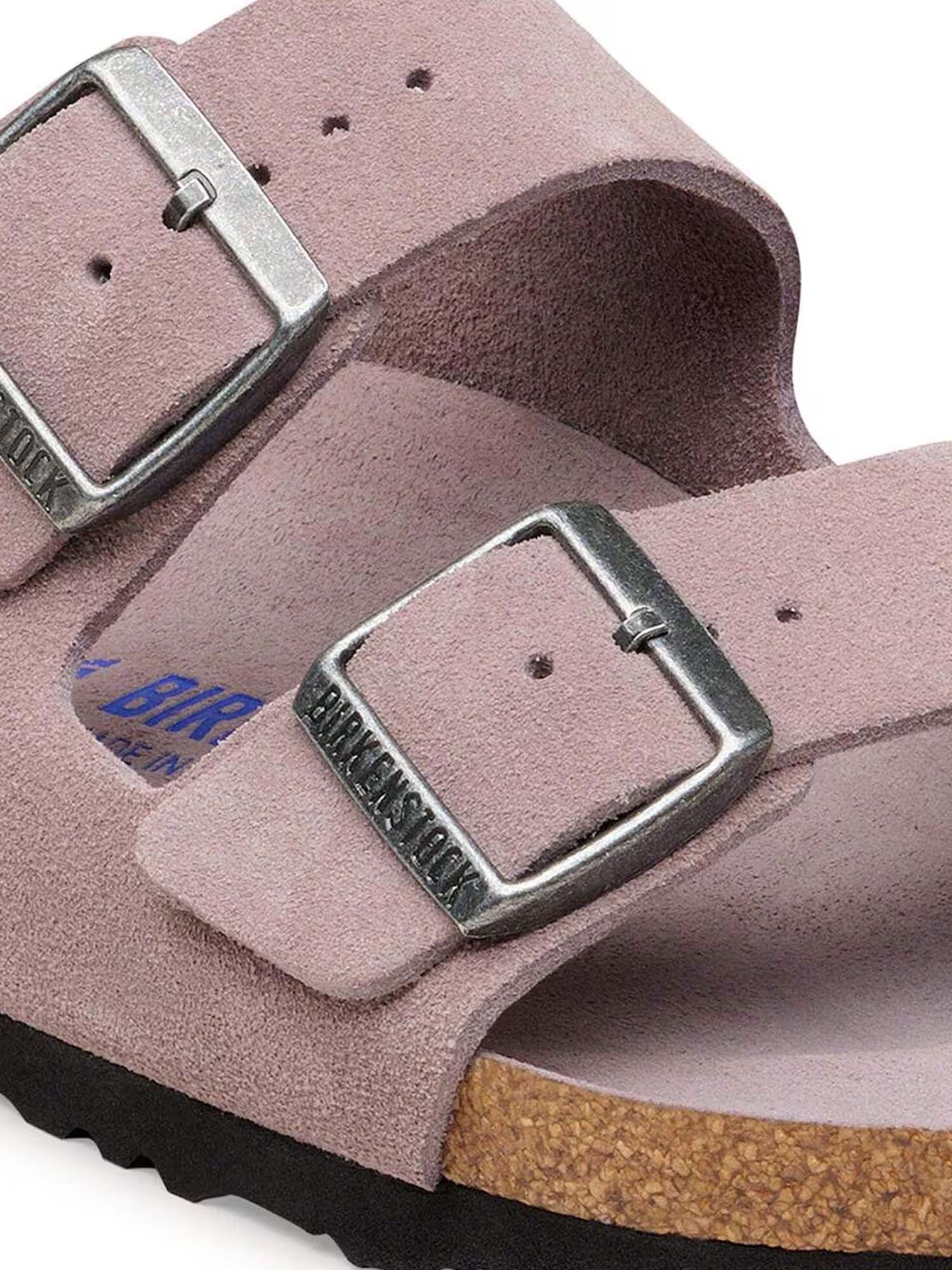 Birkenstock Arizona Plantare Morbido (Pelle scamosciata) Grigio