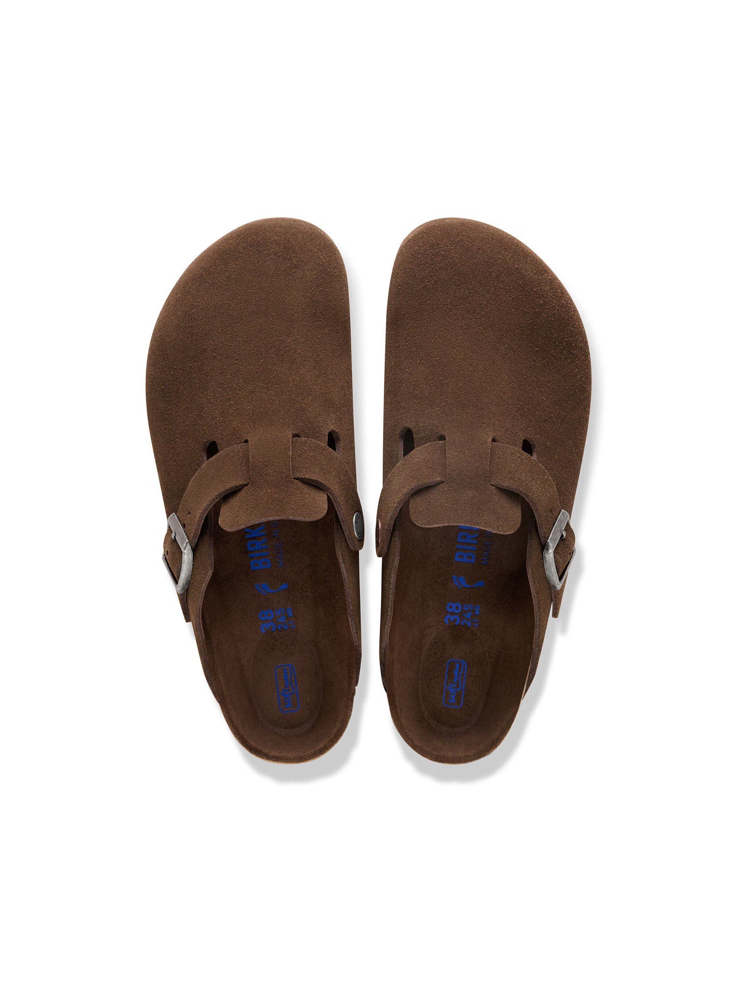 Birkenstock Boston plantare morbido (Pelle Scamosciata) Marrone