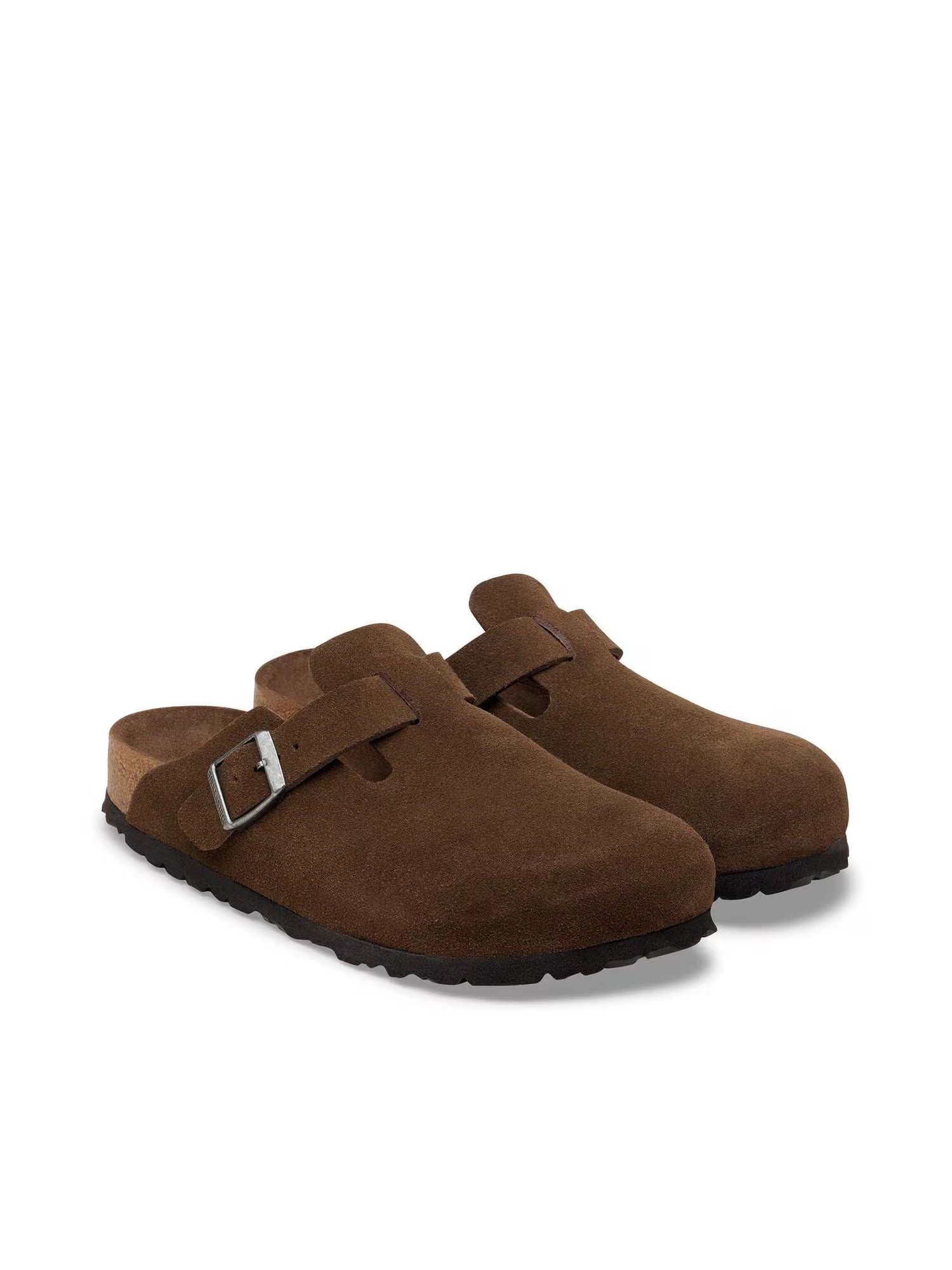 Birkenstock Boston plantare morbido (Pelle Scamosciata) Marrone