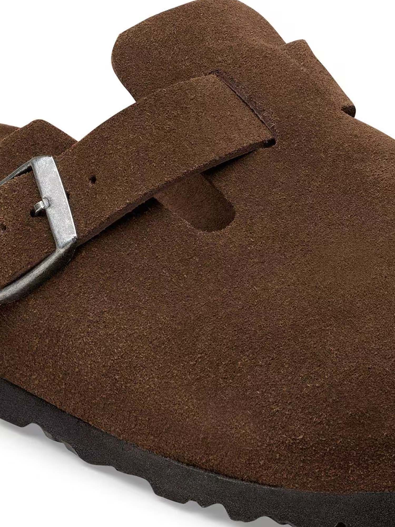 Birkenstock Boston plantare morbido (Pelle Scamosciata) Marrone