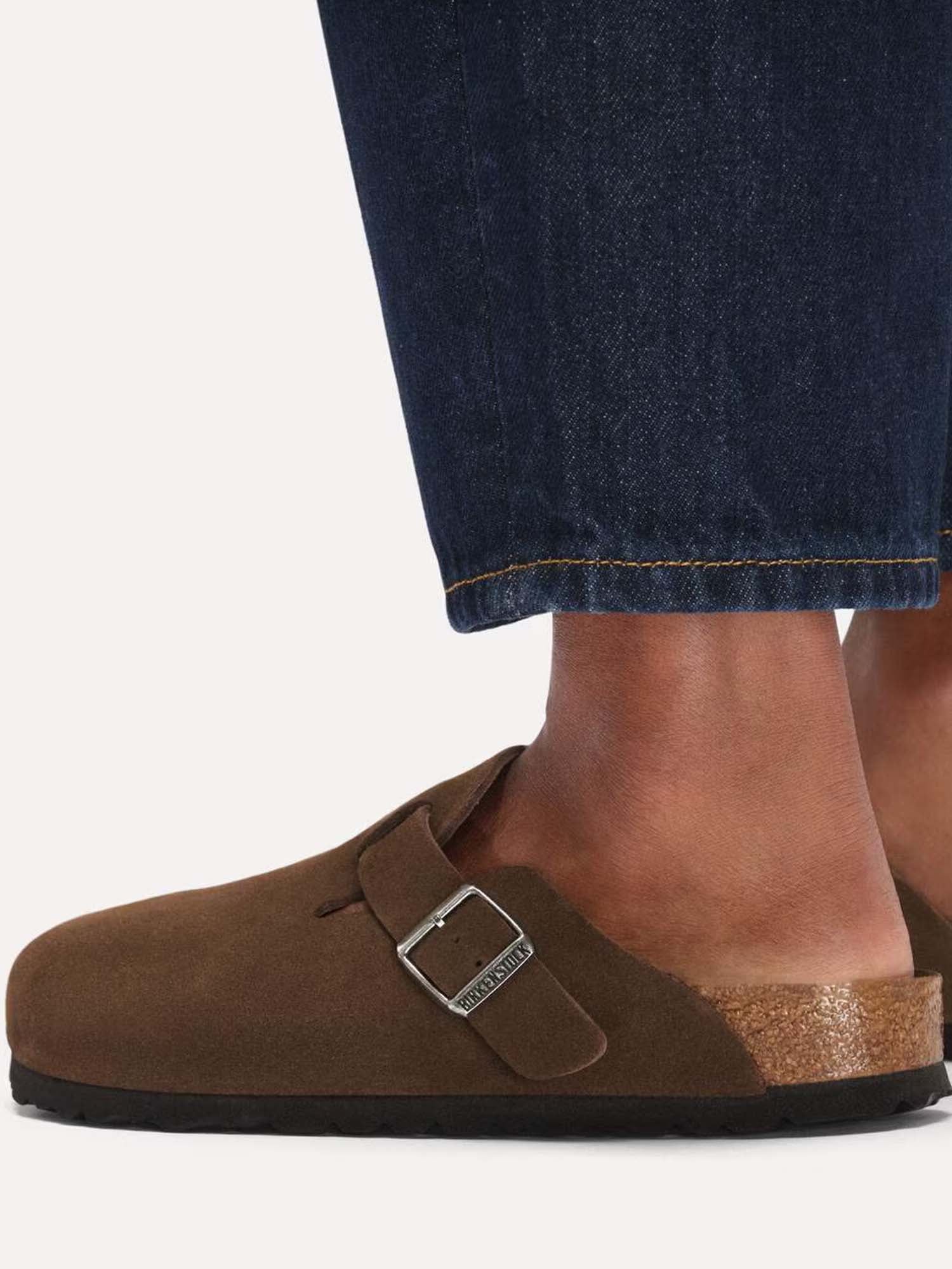 Birkenstock Boston plantare morbido (Pelle Scamosciata) Marrone