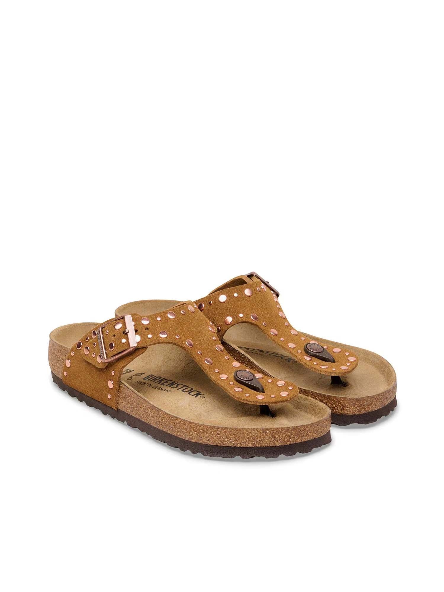 Birkenstock Gizeh Rivet (Pelle Scamosciata) Marrone