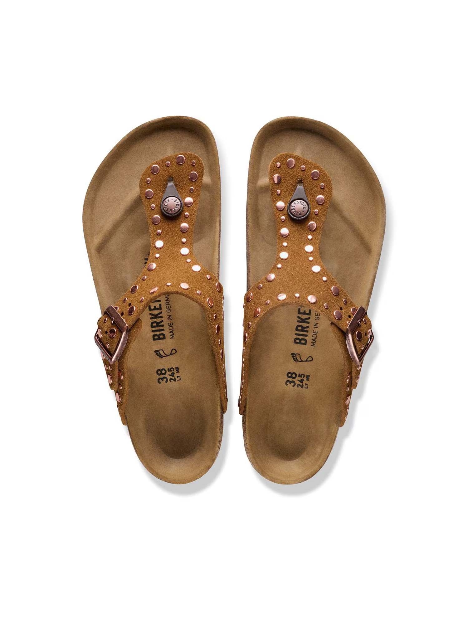 Birkenstock Gizeh Rivet (Pelle Scamosciata) Marrone