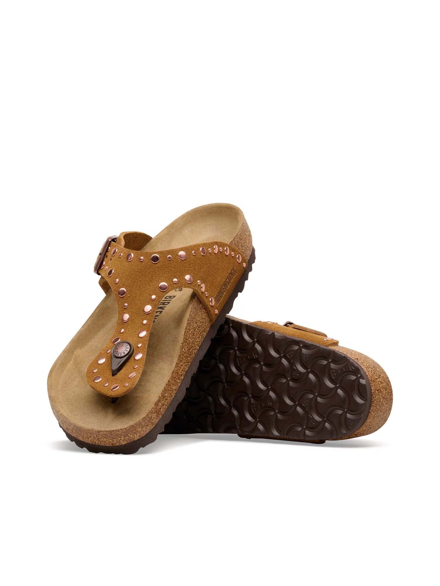 Birkenstock Gizeh Rivet (Pelle Scamosciata) Marrone