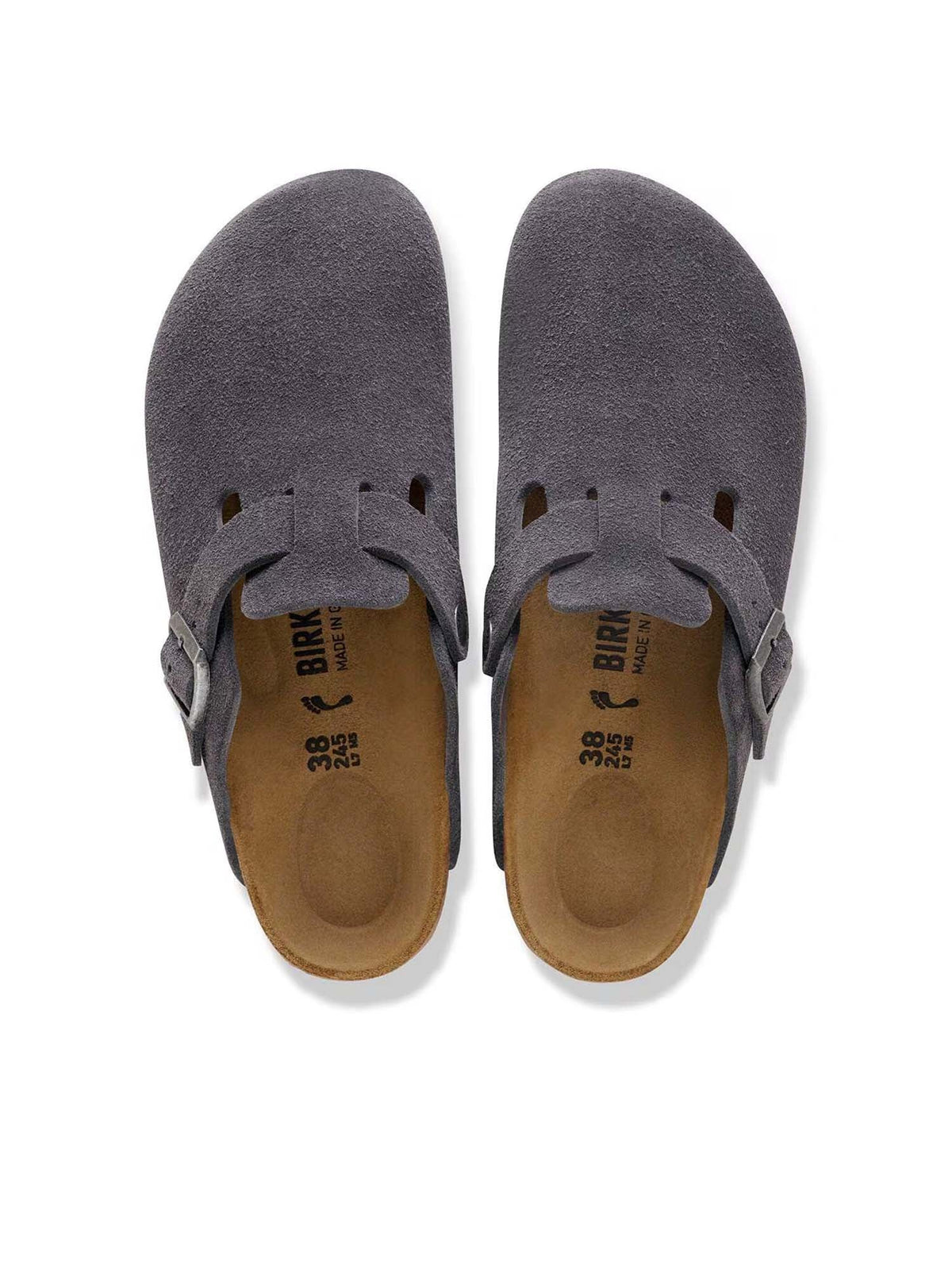 Birkenstock Boston (Pelle scamosciata) Grigio