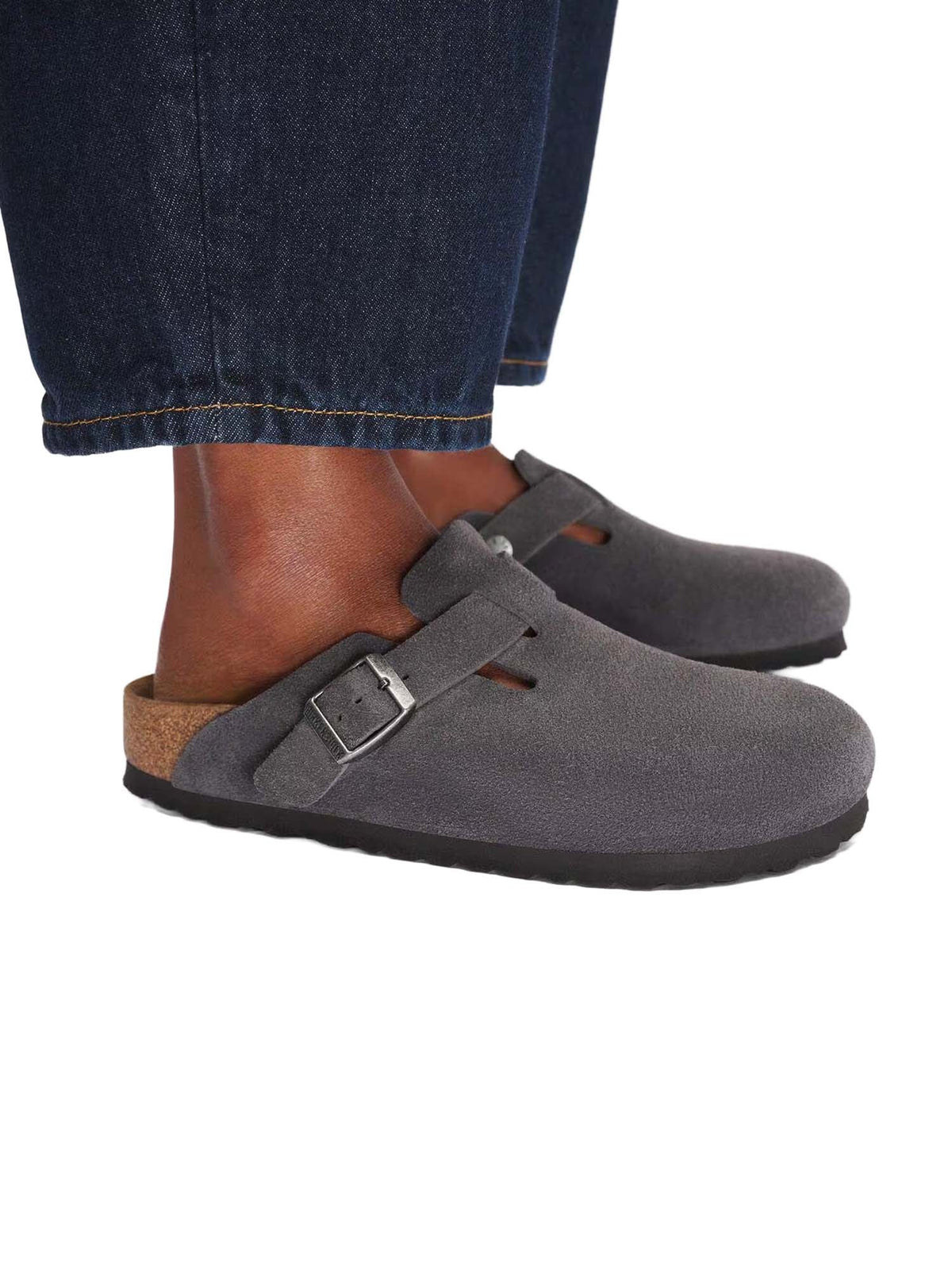 Birkenstock Boston (Pelle scamosciata) Grigio
