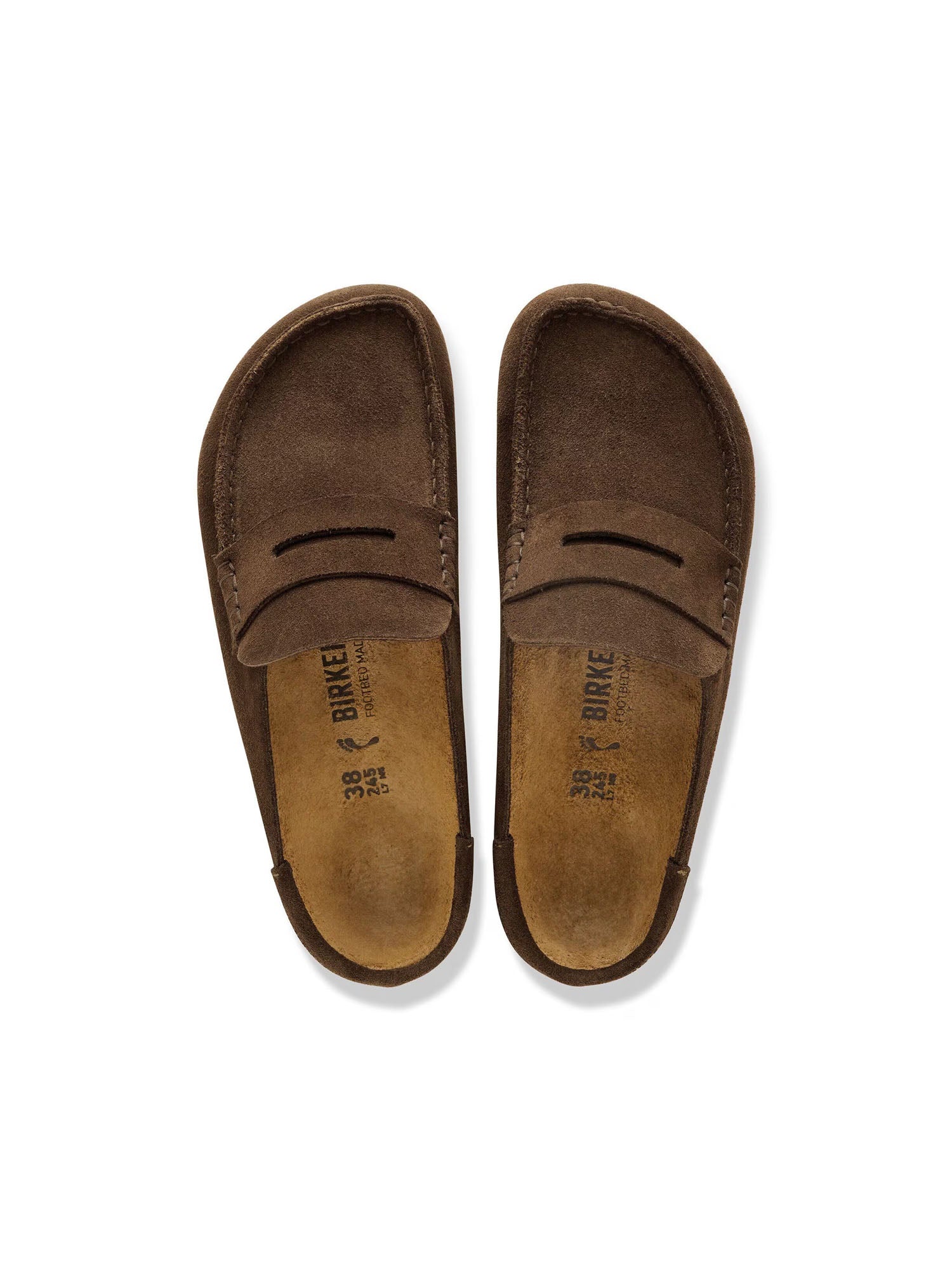 Birkenstock Naples Suede Leather Marrone