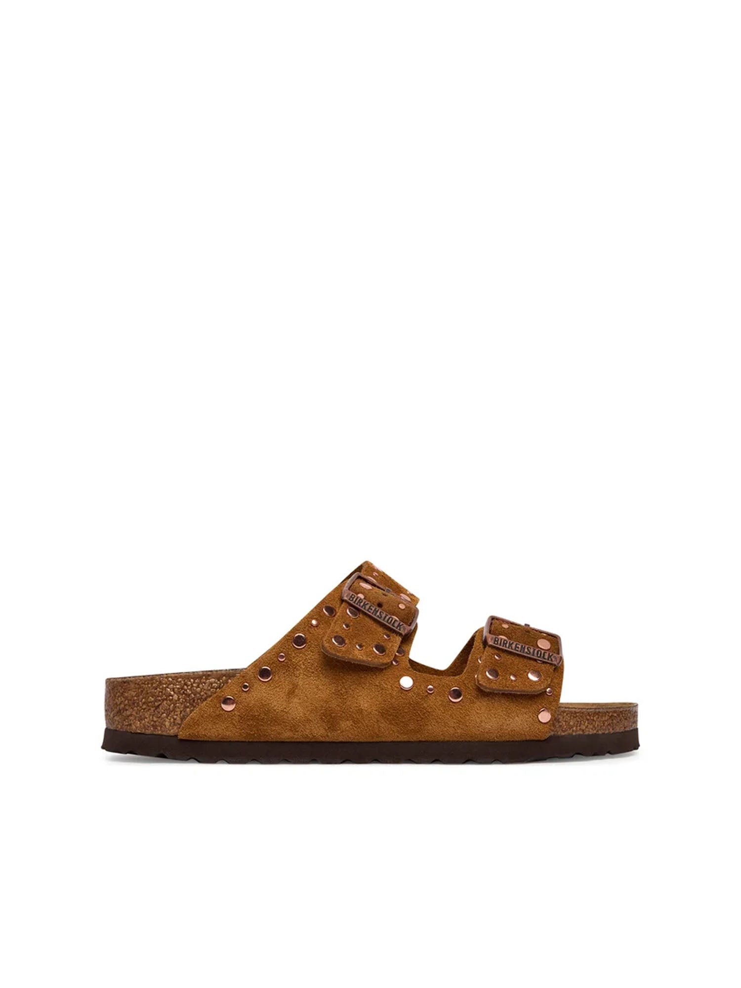 Birkenstock Arizons Rivet Suede Leather Marrone