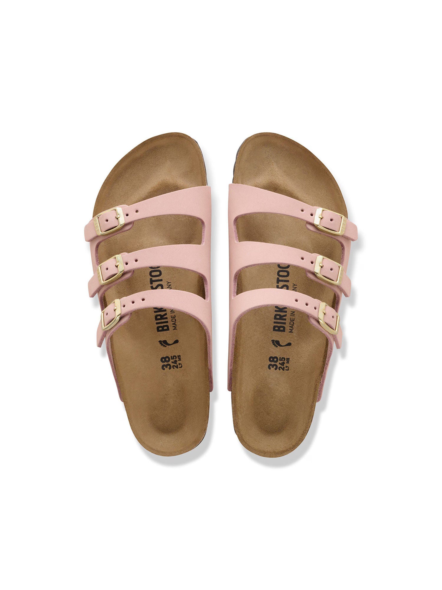 Birkenstock Florida Nubuck Leather Rosa