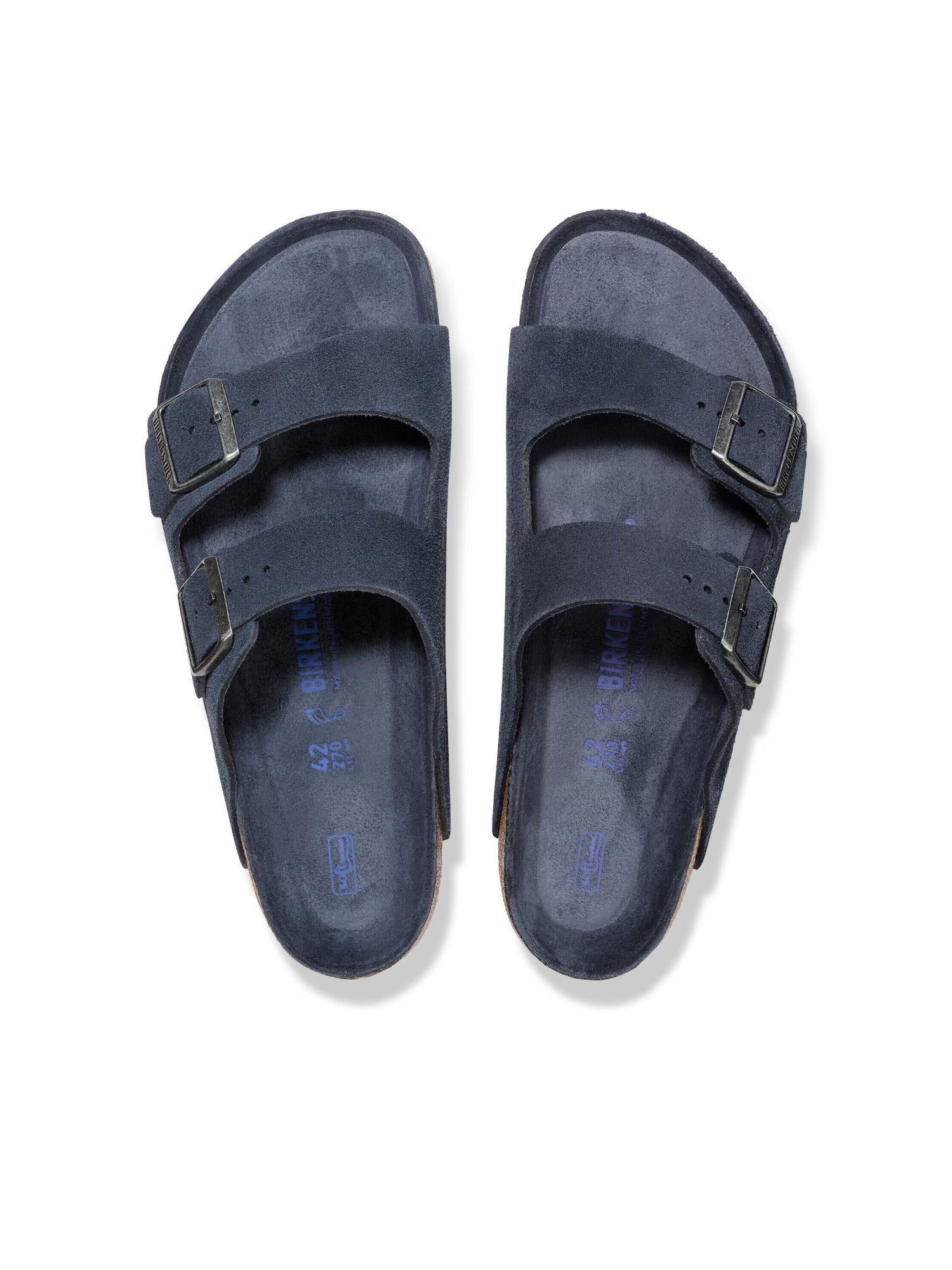 Birkenstock Arizona Plantare Morbido (Pelle scamosciata) Blu