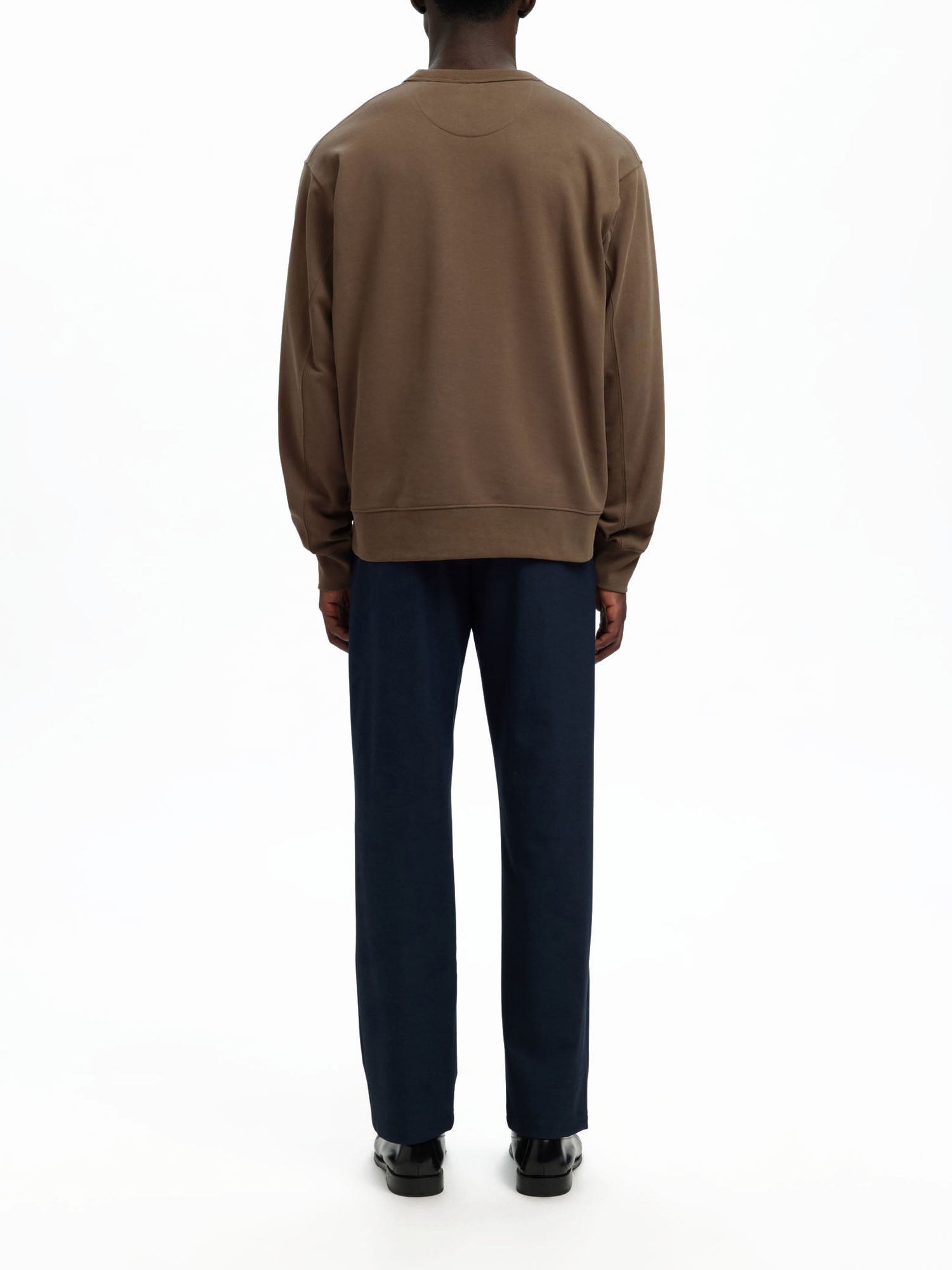 Selected Felpa RelaxLuke Swat Crew Neck Noos Marrone