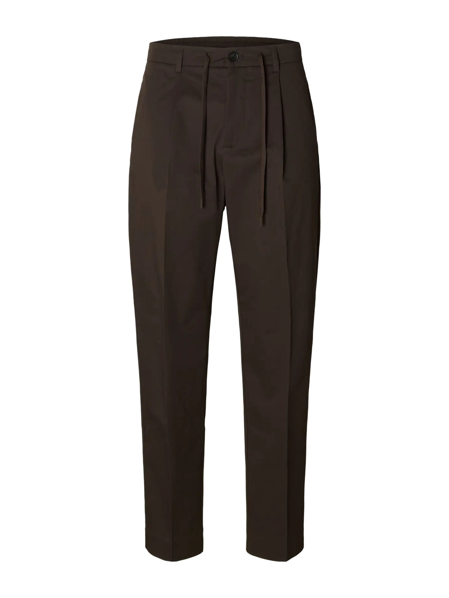 Selected Pantaloni Slh190 Reg Tape Leroy Pleat Marrone