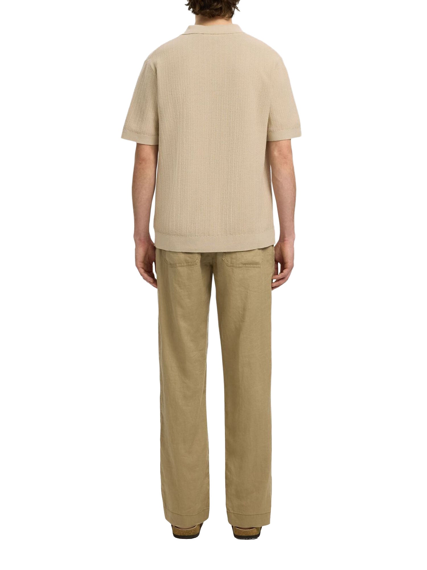 Selected Polo Mattid Linen Beige