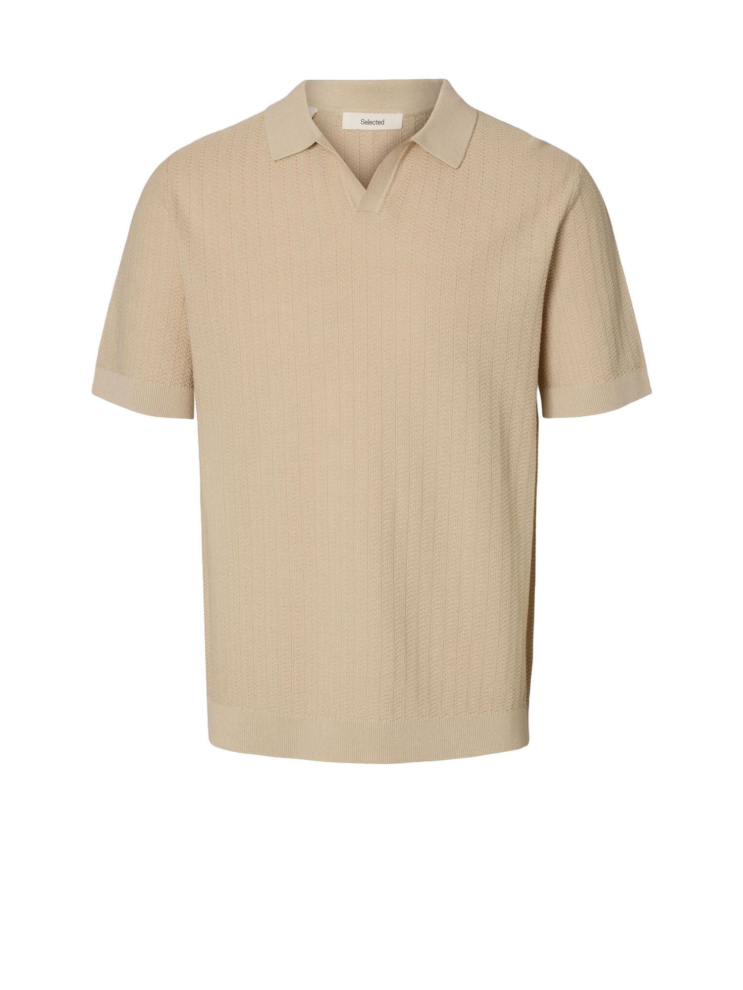 Selected Polo Mattid Linen Beige