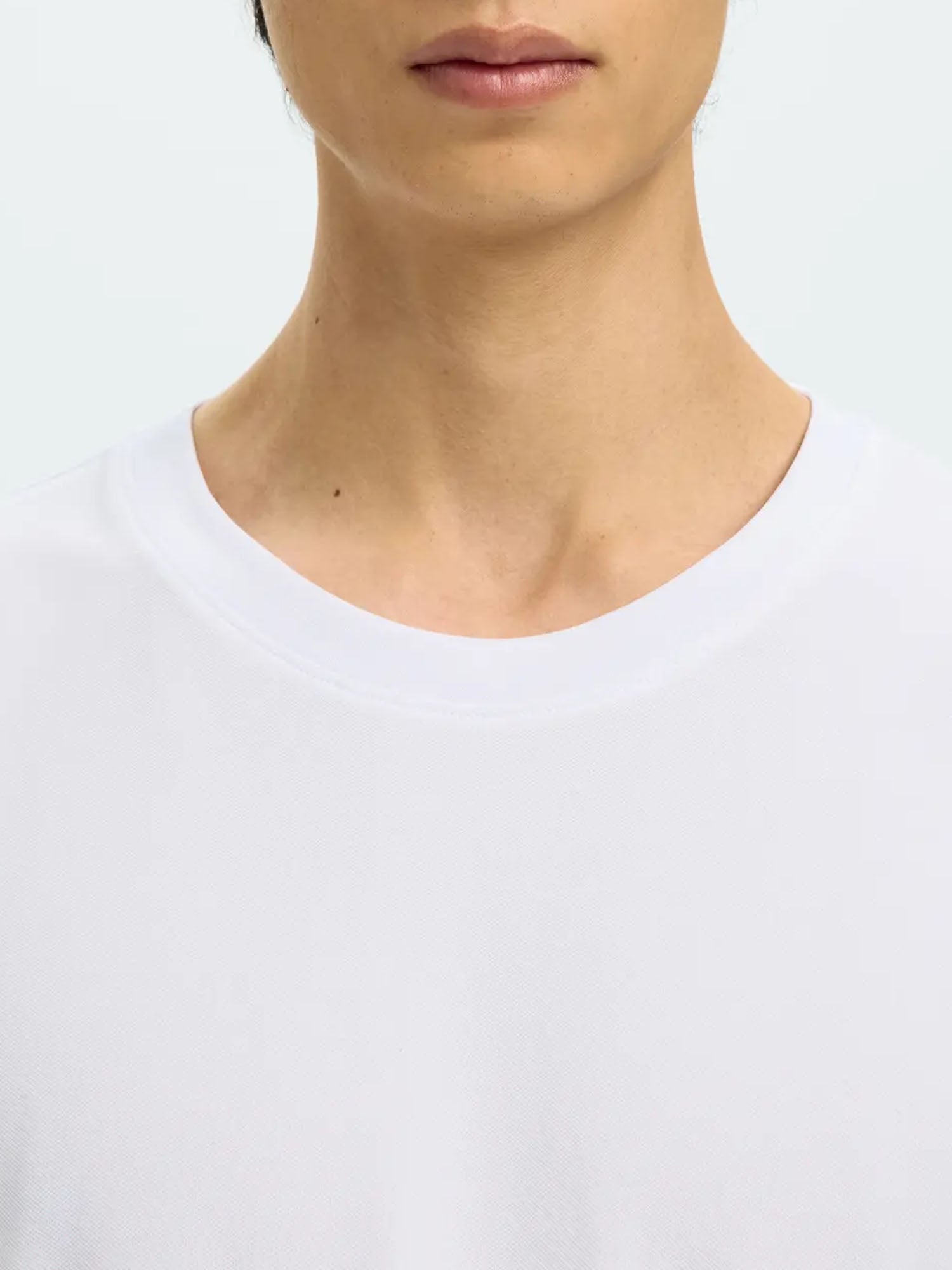 Selected T-shirt Slmatlas SS O-Neck Tee Bianco