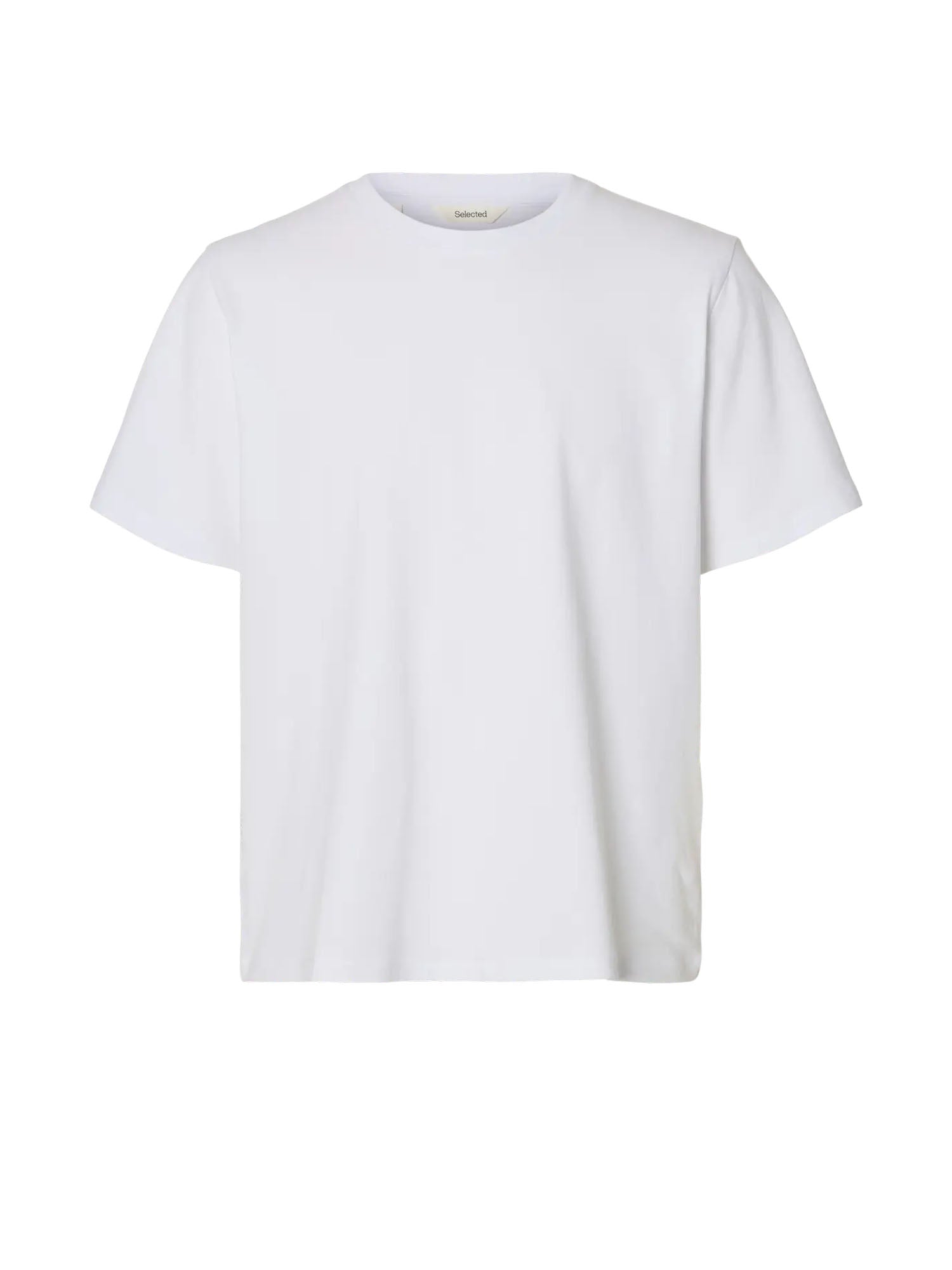 Selected T-shirt Slmatlas SS O-Neck Tee Bianco