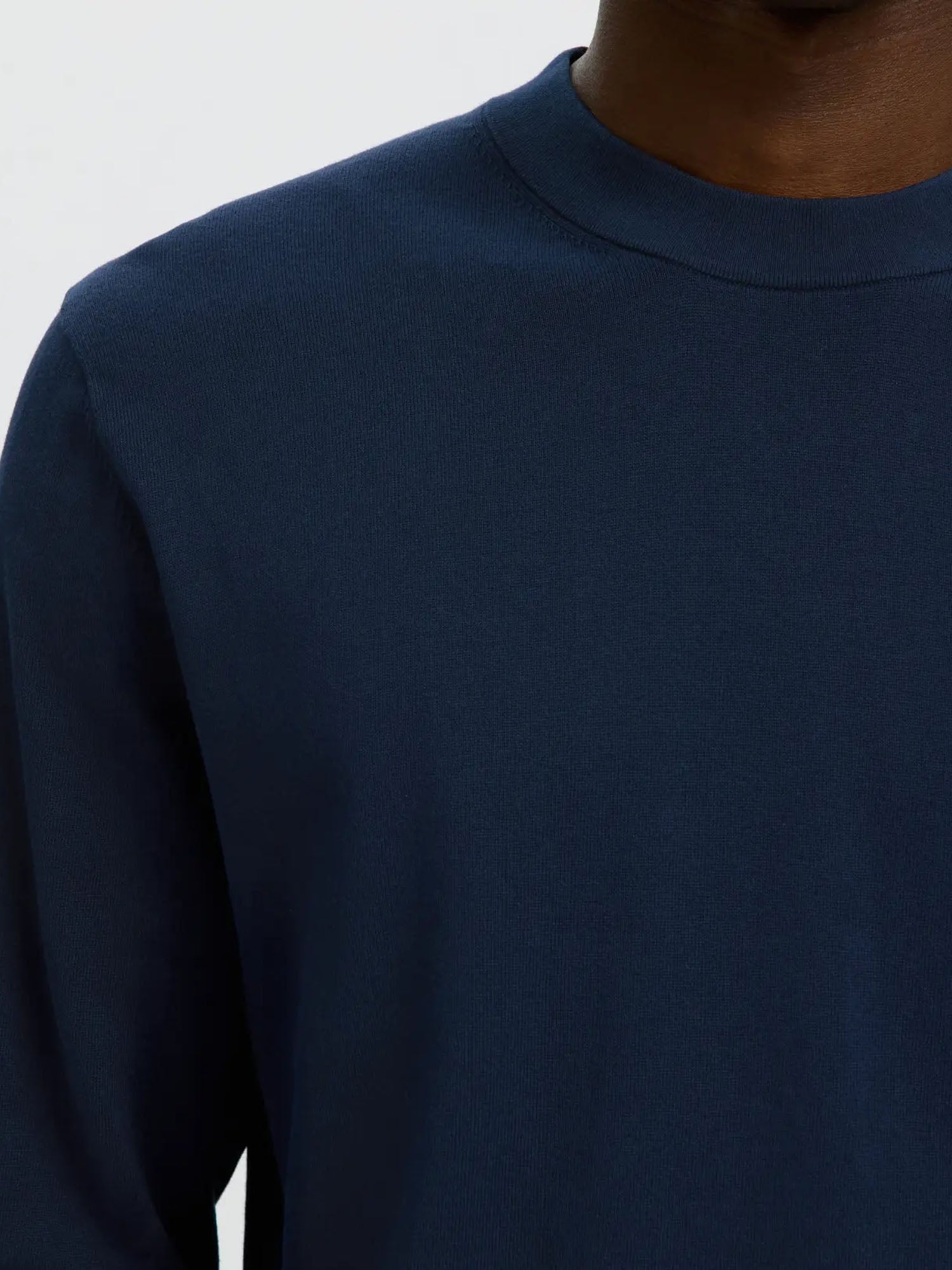 Selected Maglione Slmtorino LS Knit Crew Neck Blu