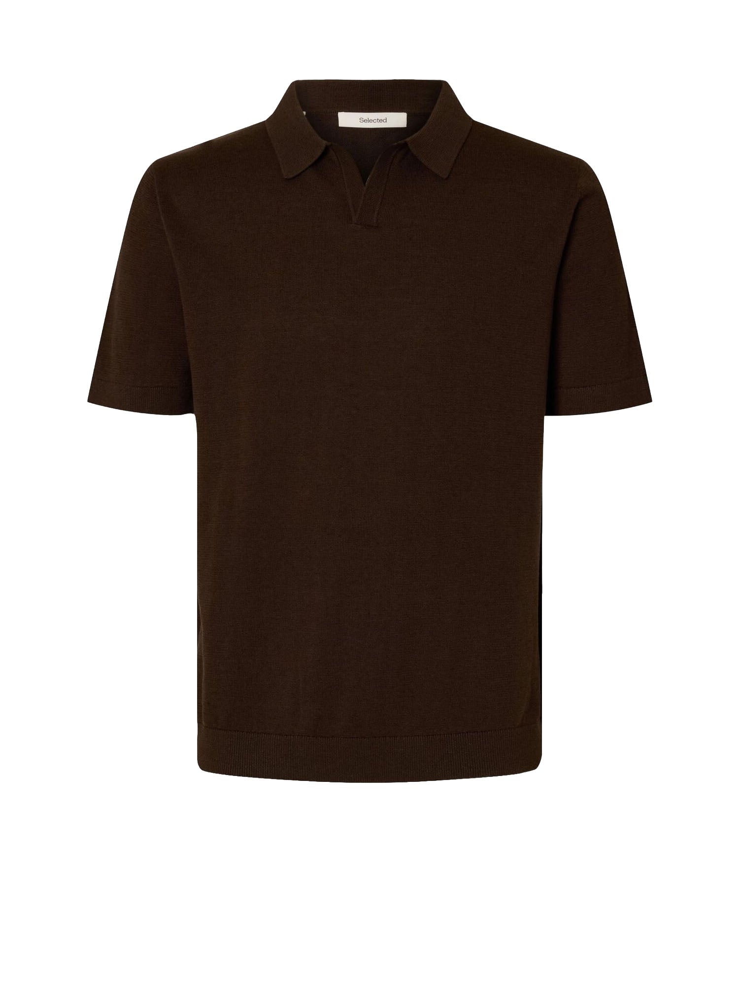 Selected Camicia polo in Maglia Marrone