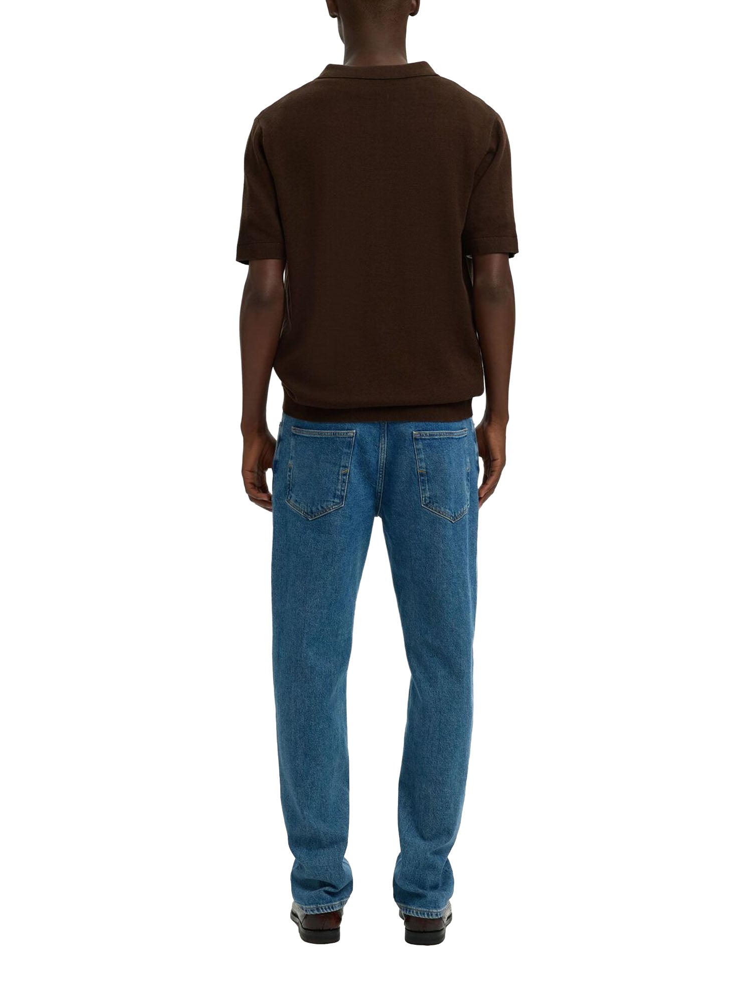 Selected Camicia polo in Maglia Marrone