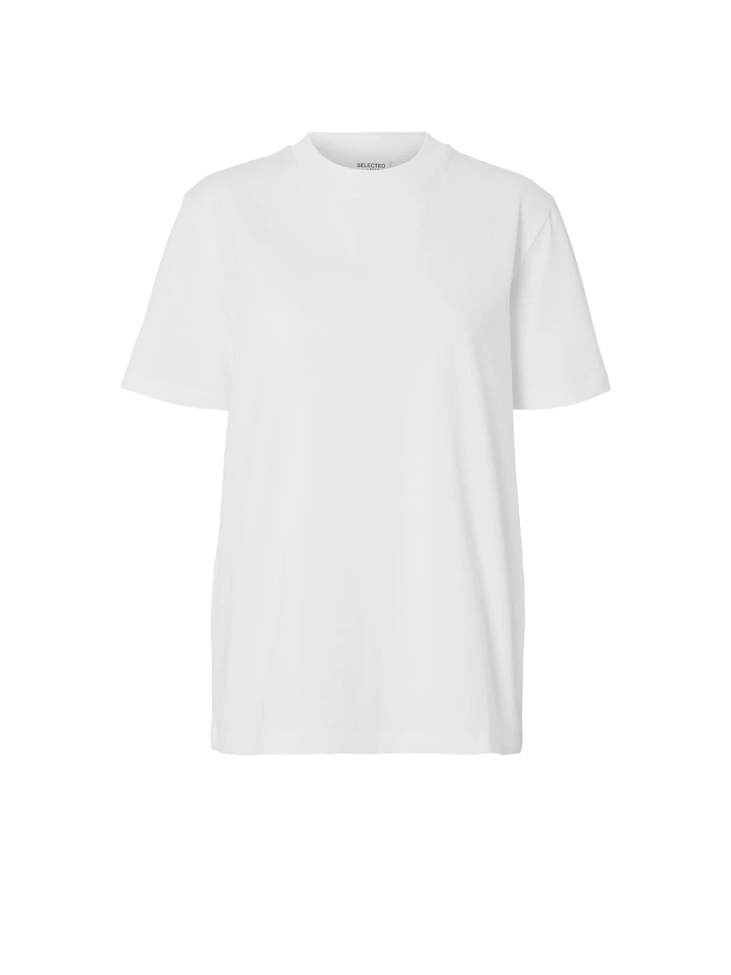 Selected T-shirt Slwrelax Colwoman SS Mock Bianco