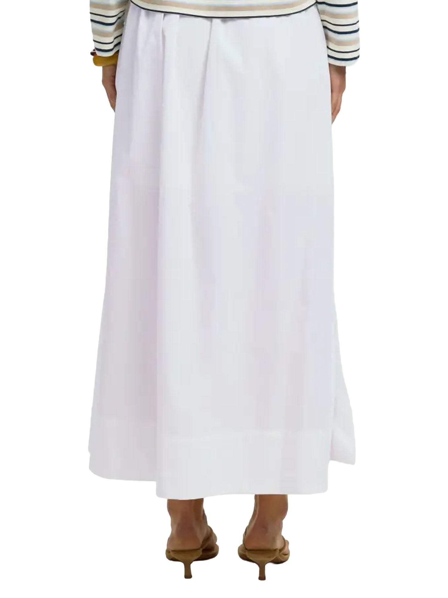 Selected Gonna Slwblair Hw Ankle Slit Bianco
