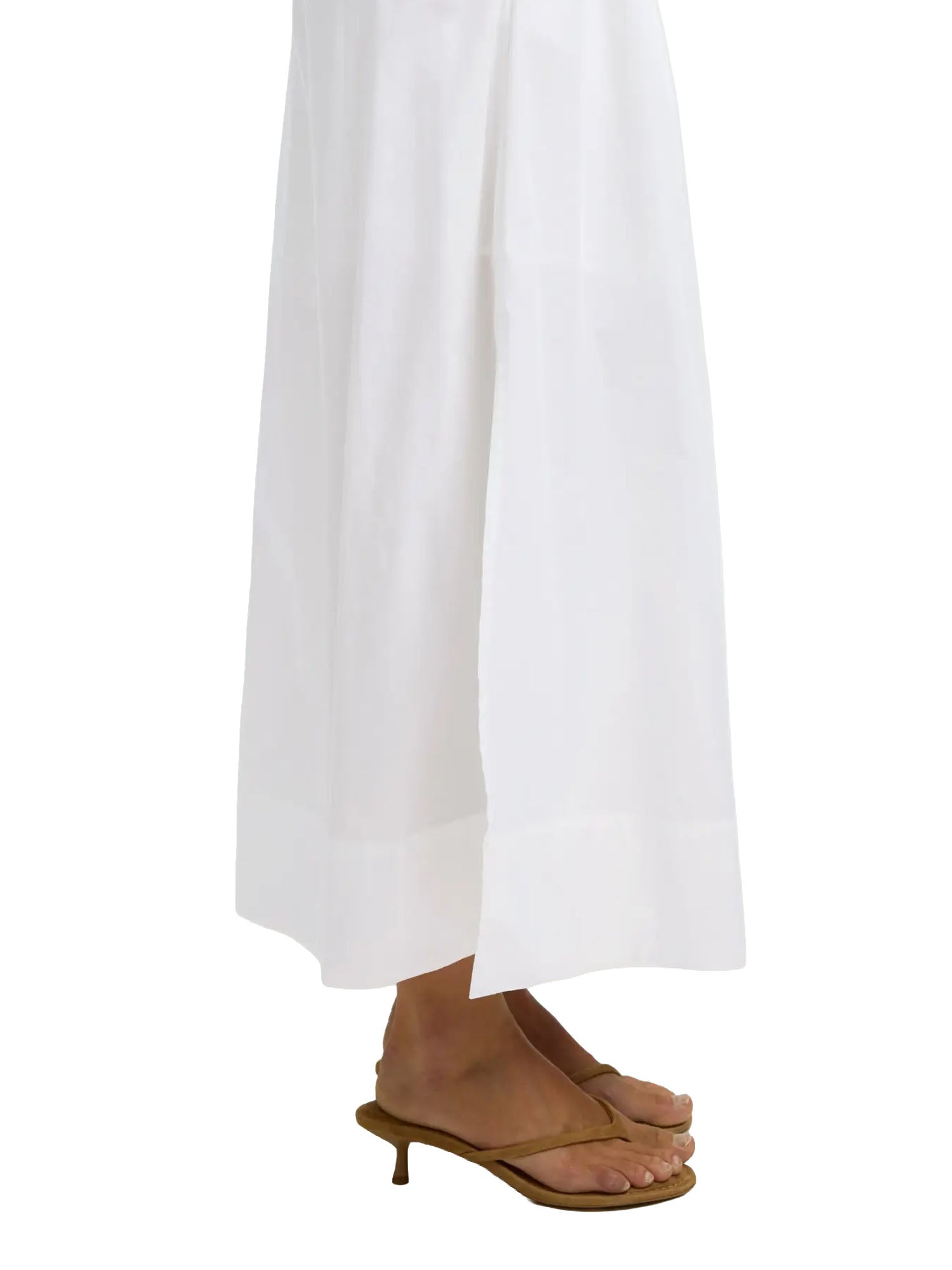 Selected Gonna Slwblair Hw Ankle Slit Bianco