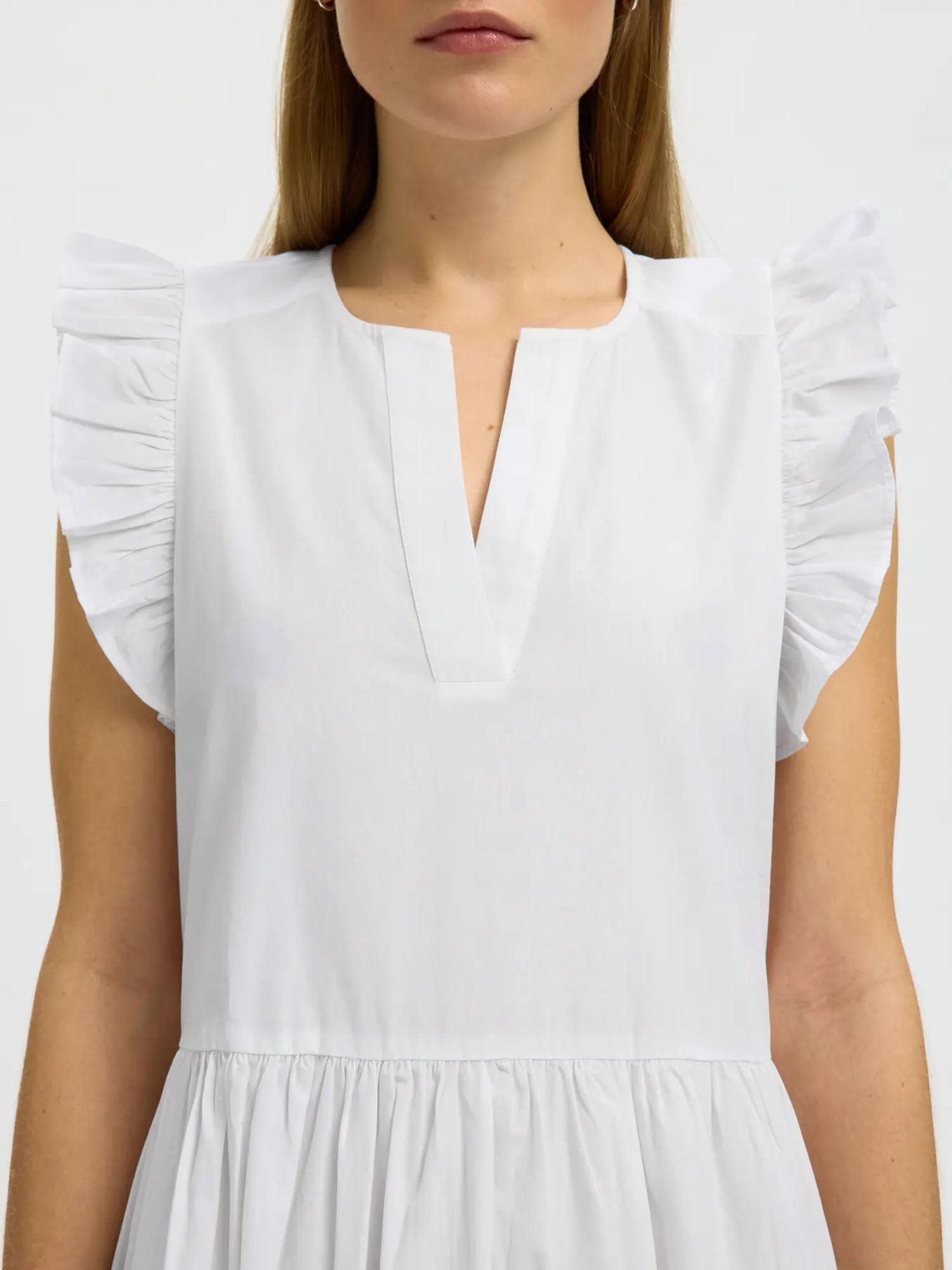 Selected Vestito Slwblair-ida Regular SL Bianco