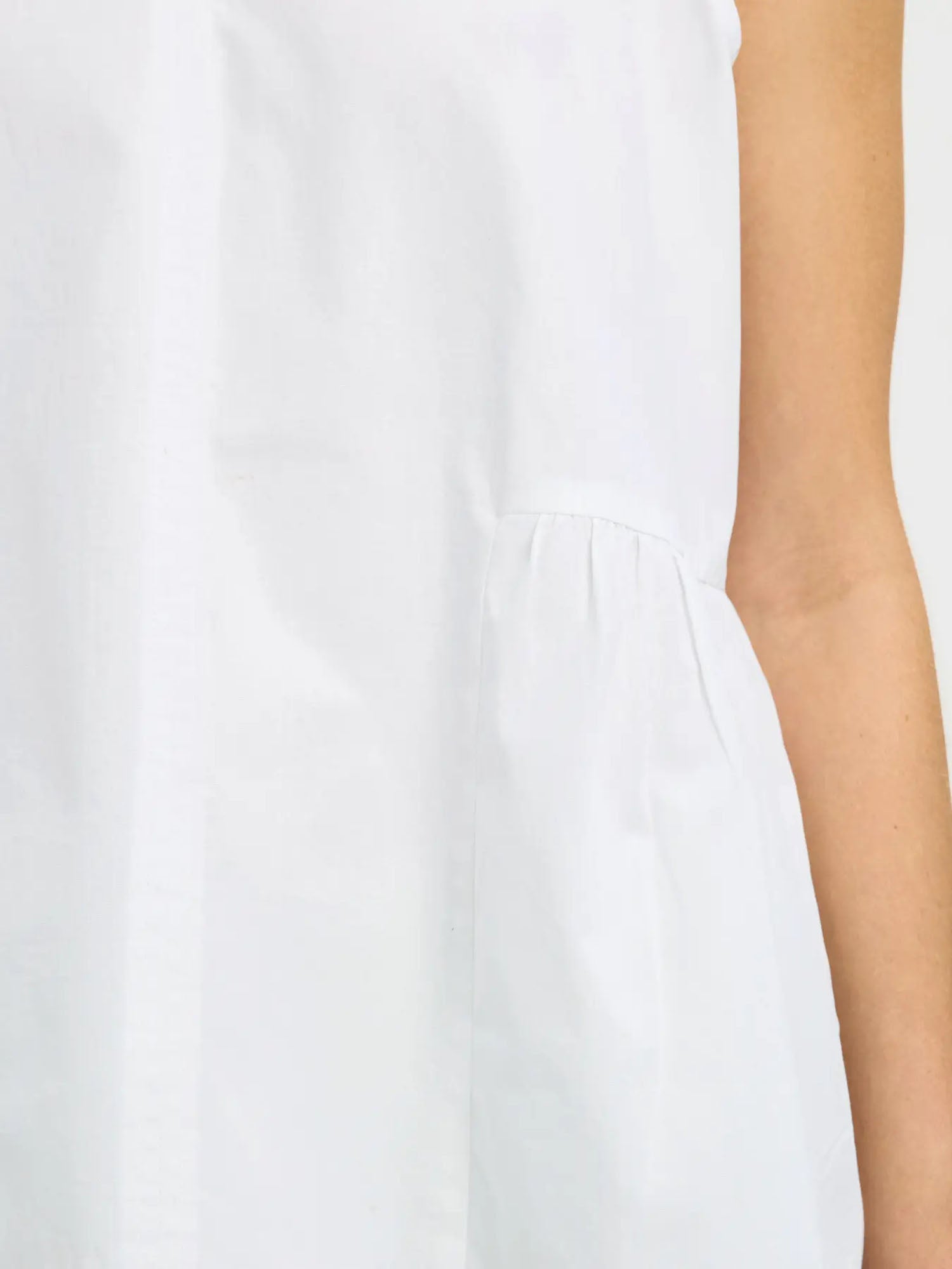 Selected Top Slwblair SL V-Neck Peplum Bianco