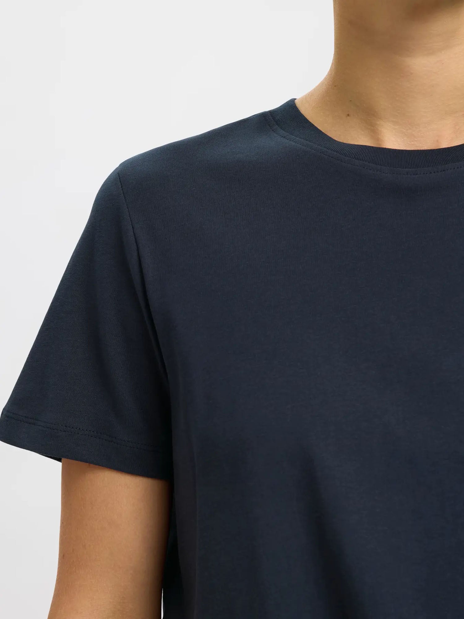 Selected T-shirt Essential Blu