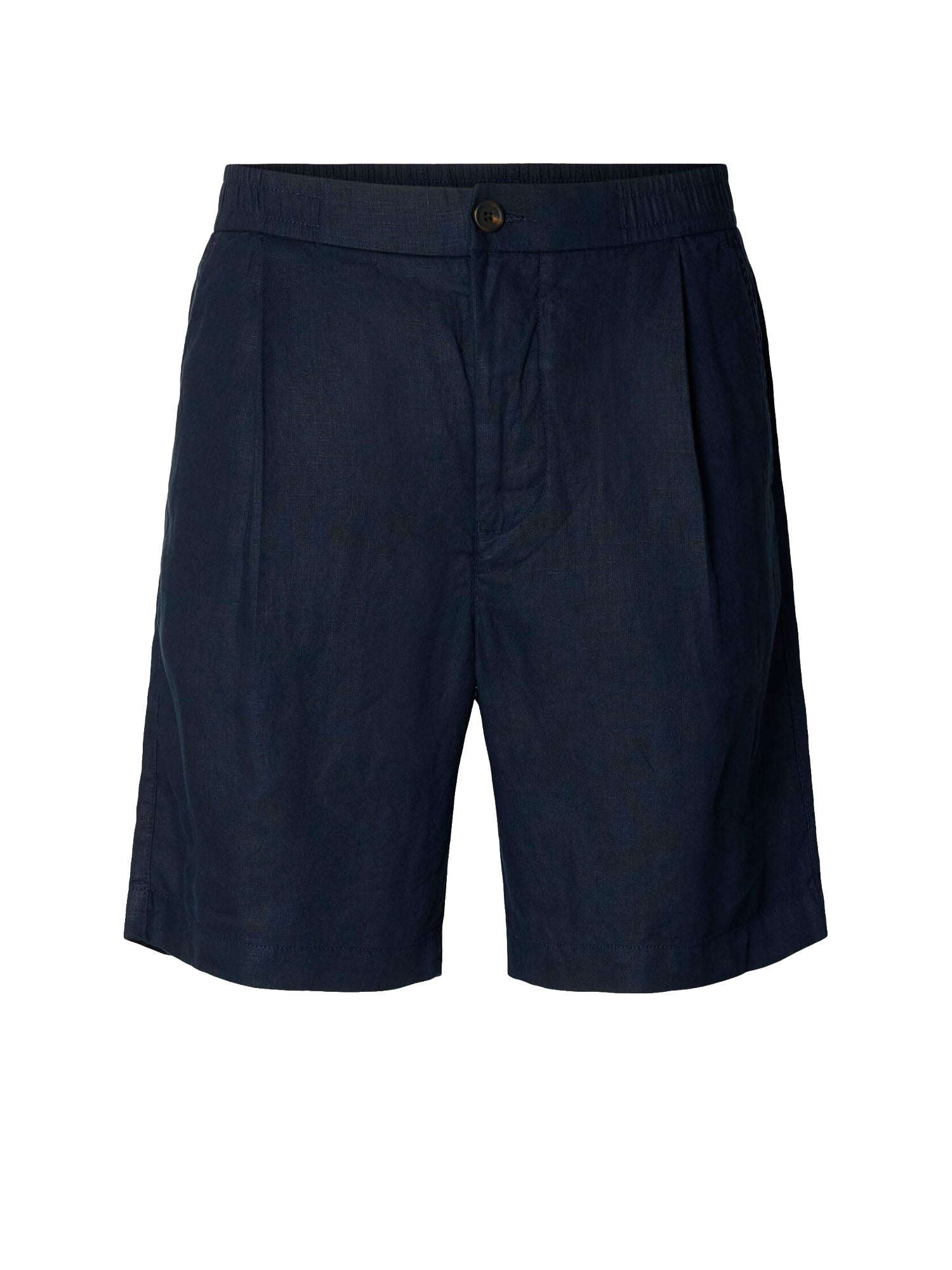 Selected Pantaloncini in Lino Blu