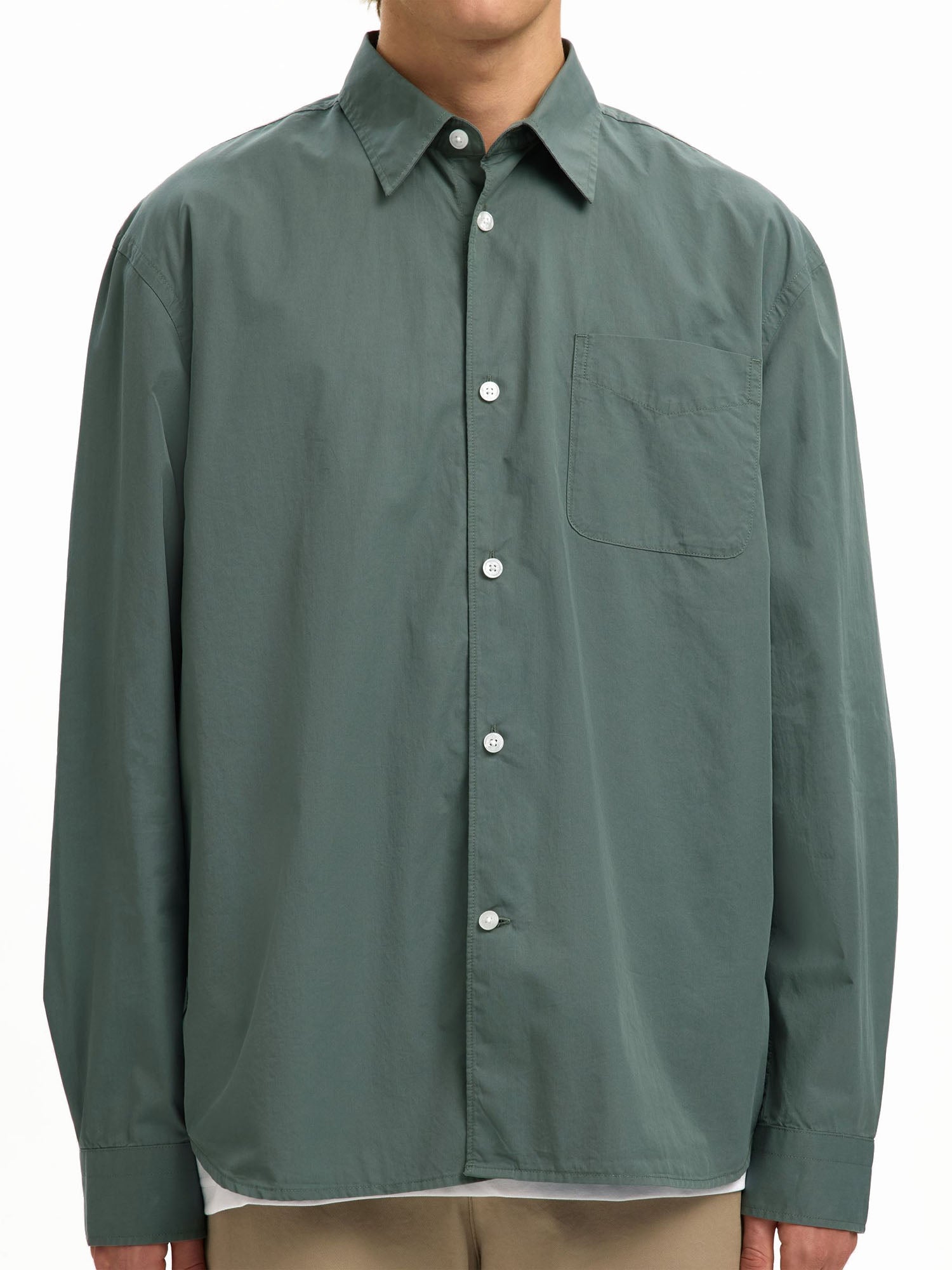 Selected Camicia Dexter Poplin Verde