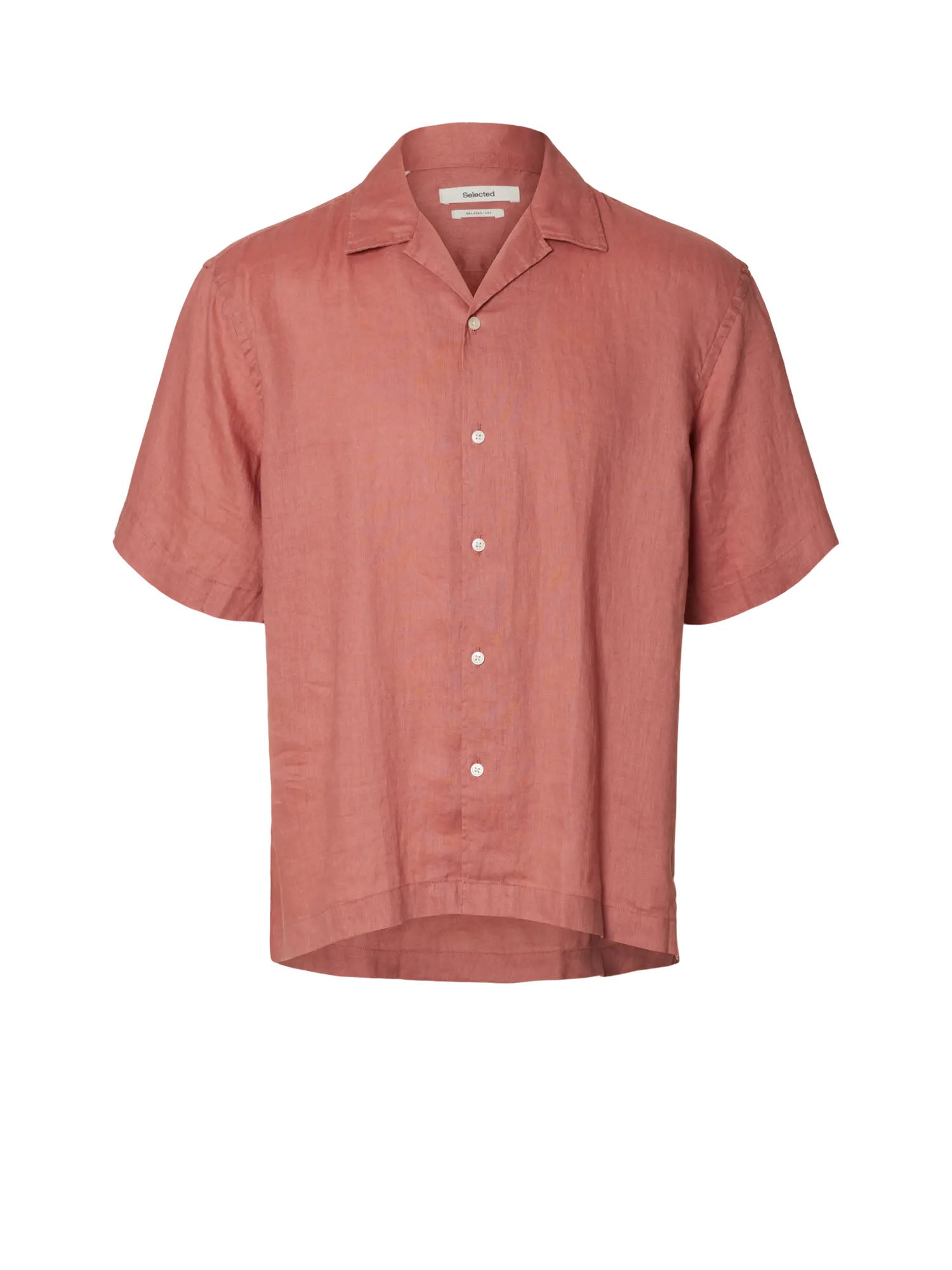 Selected Shirt Slhrlxkylian Linen SS Resort Rosa