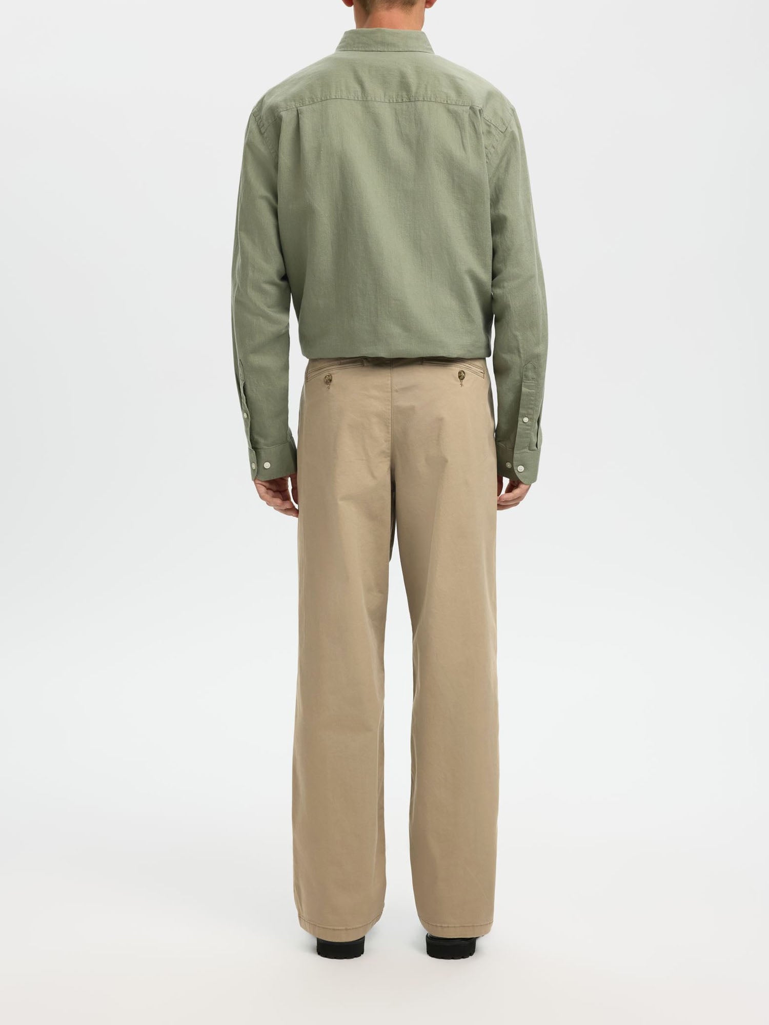 Selected Pantalone Loose New Miles Beige