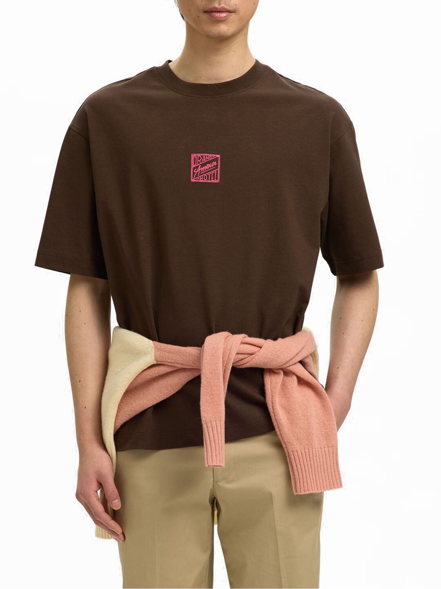 Selected T-shirt Relaxbrock Beige