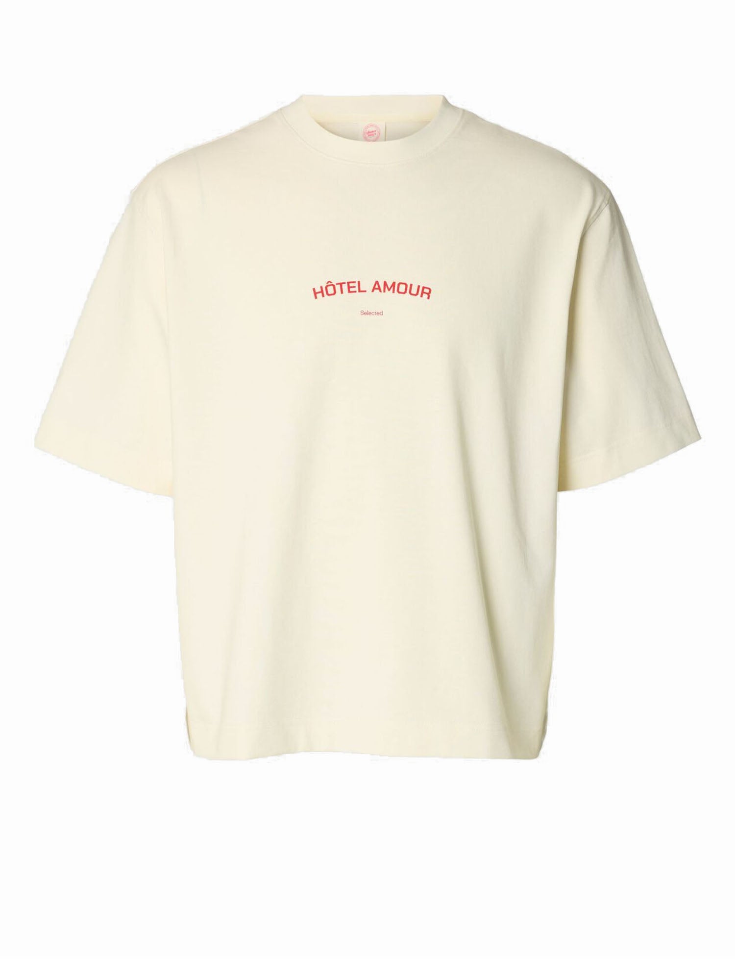 Selected T-shirt Boxyliam Bianco