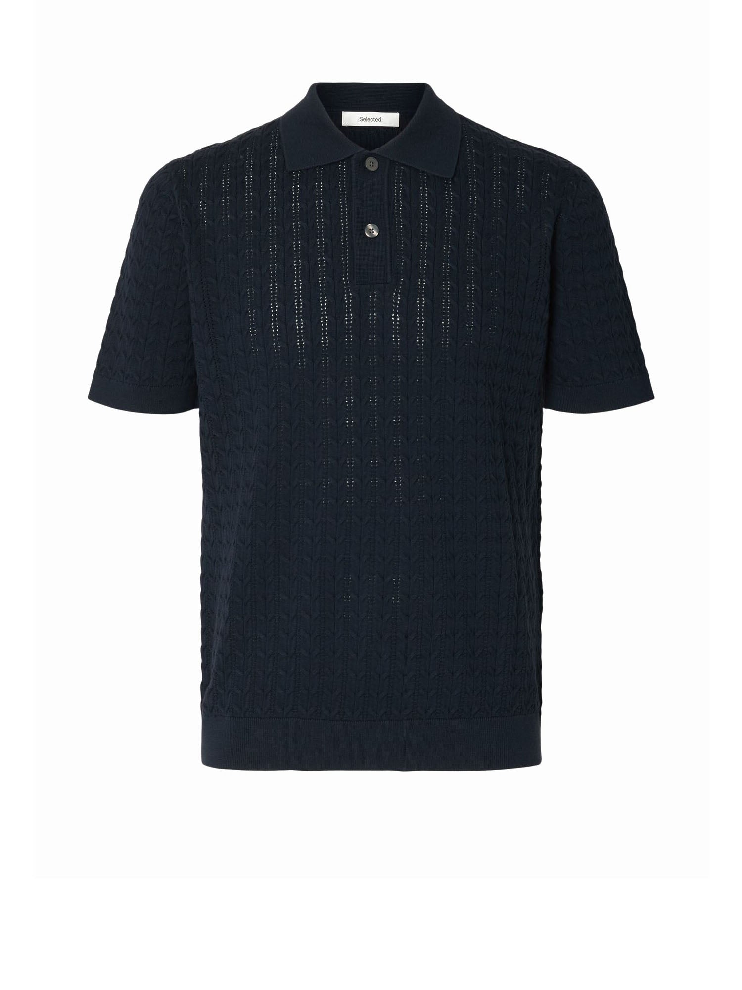 Selected Camica Polo in Maglia Blu