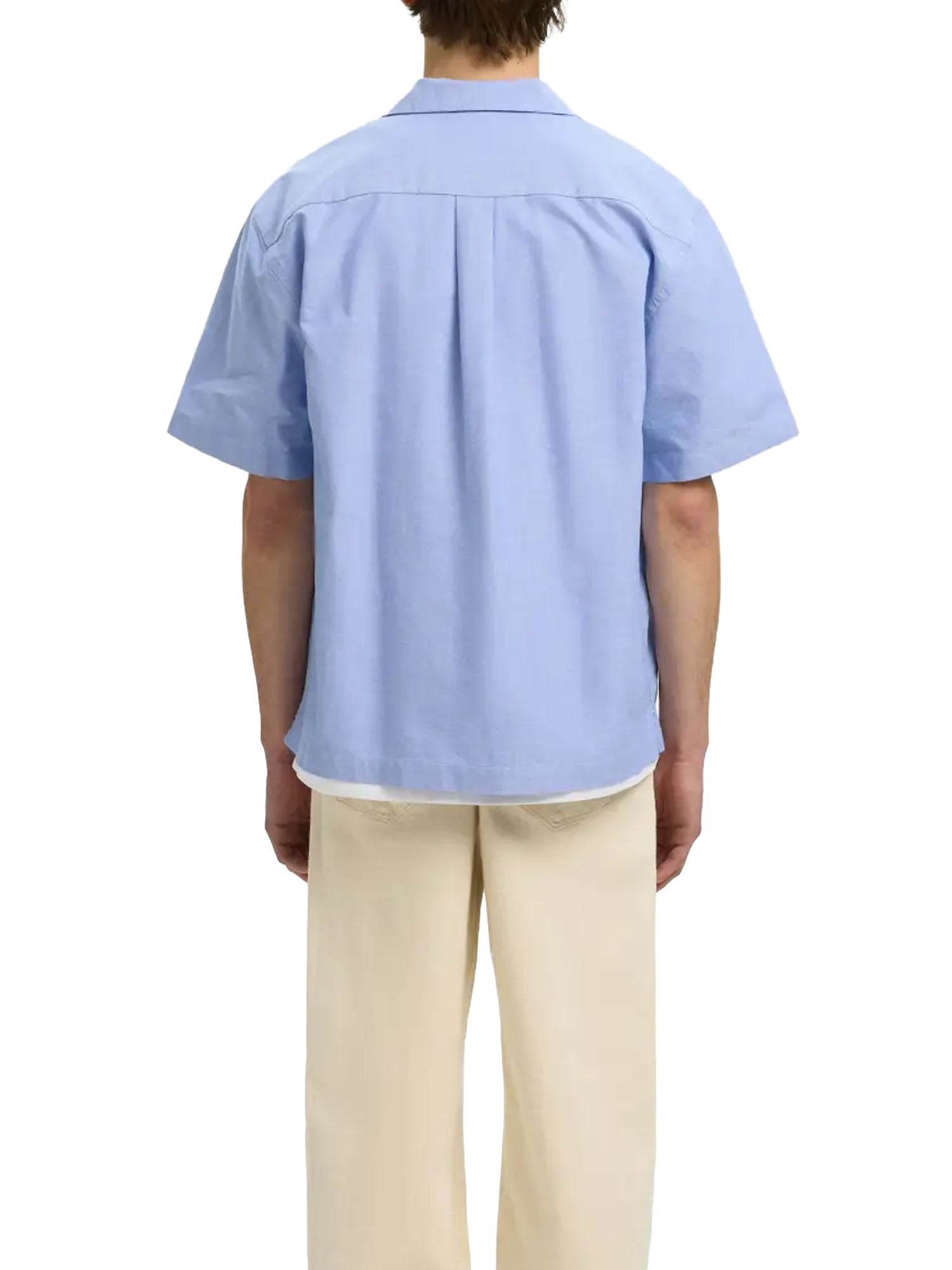 Selected Camicia Slhrlxoxford SS Resort Azzurro