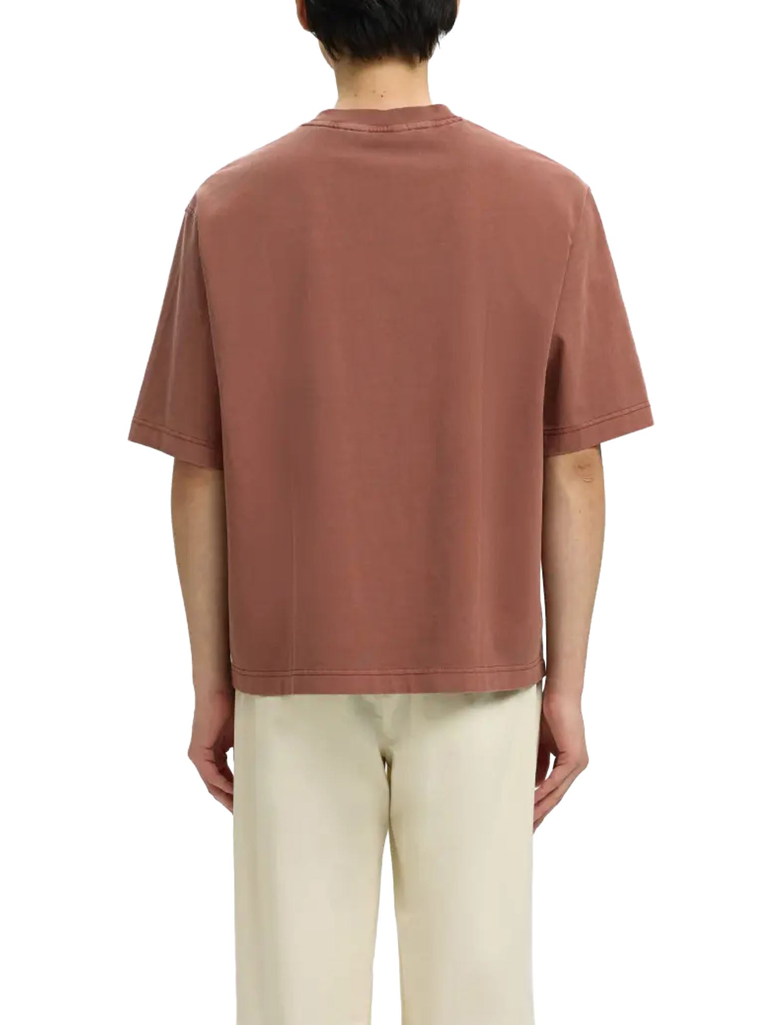 Selected T-shirt Slhboxycory SS O-Neck Marrone