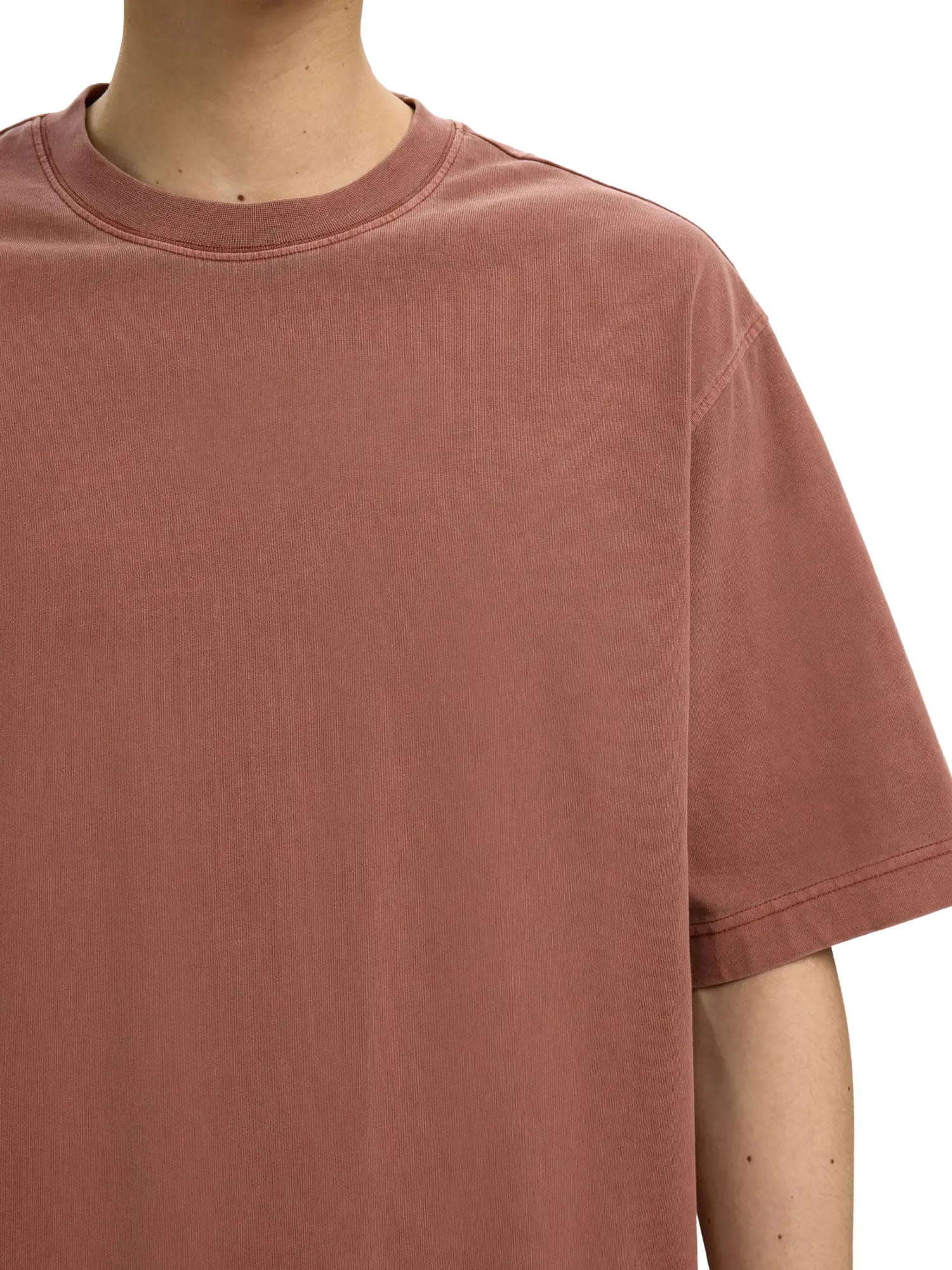 Selected T-shirt Slhboxycory SS O-Neck Marrone