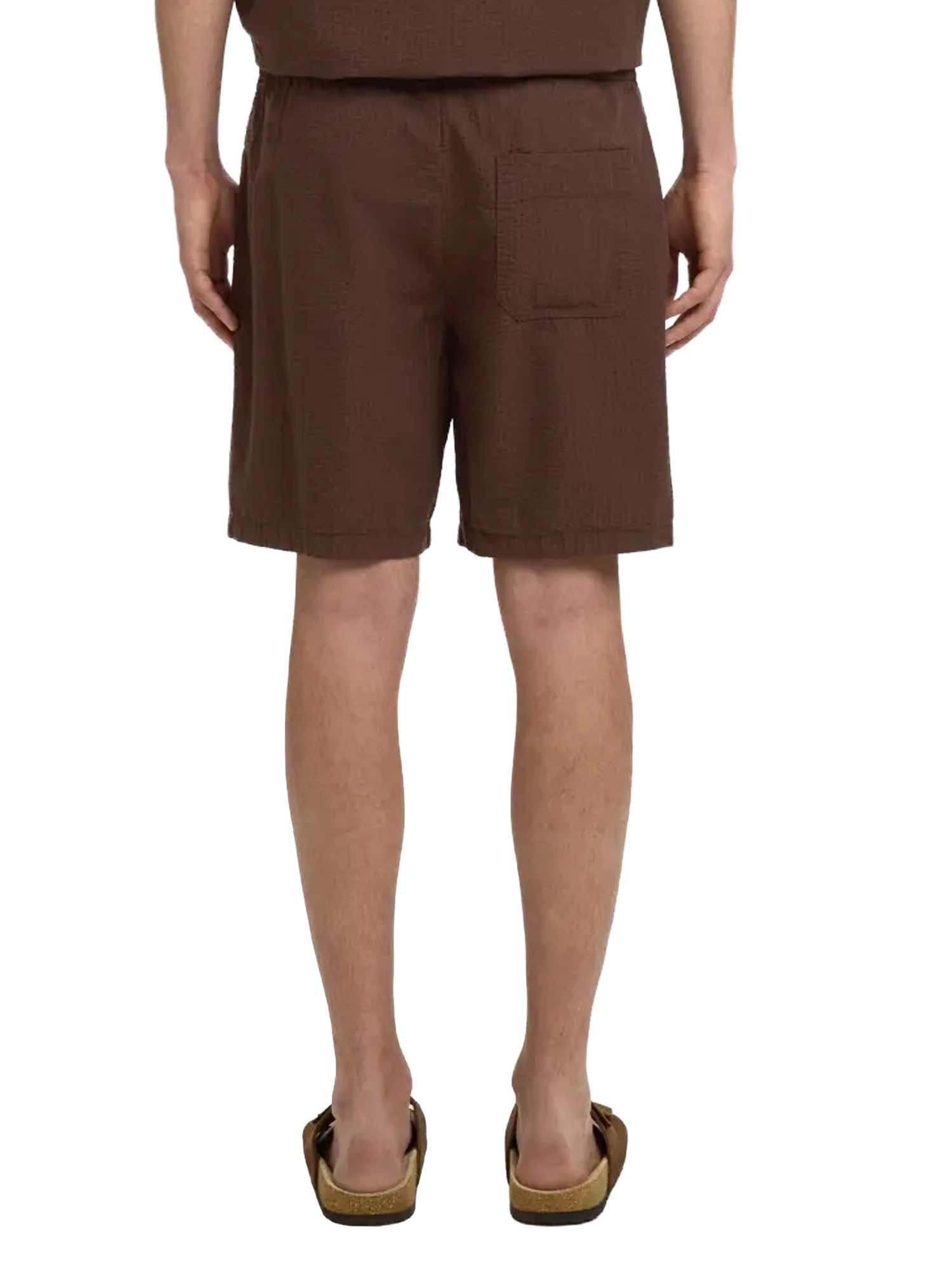 Selected Slhregstuart seersucker shorts Marrone
