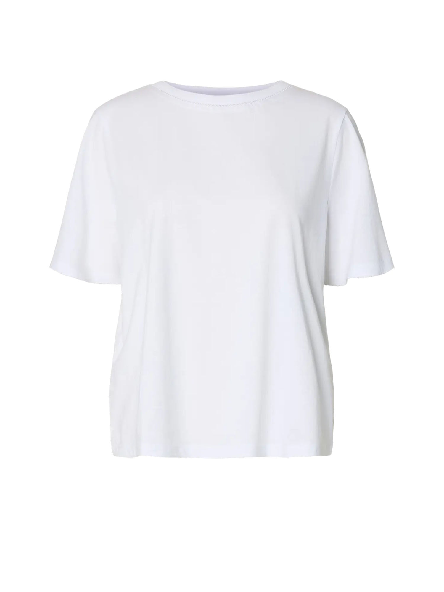 Selected Slfassia ss detail tee Bianco