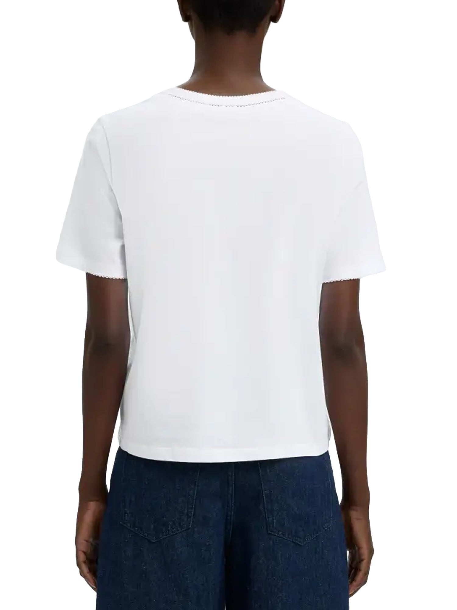 Selected Slfassia ss detail tee Bianco