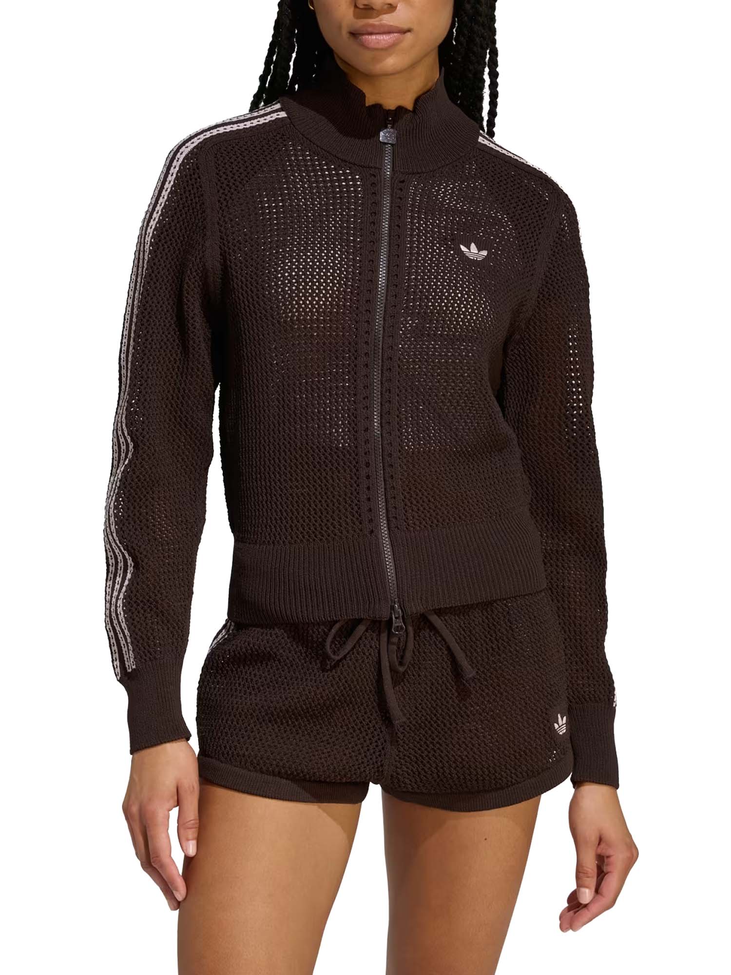 Adidas Track Top Firebird all'uncinetto Marrone