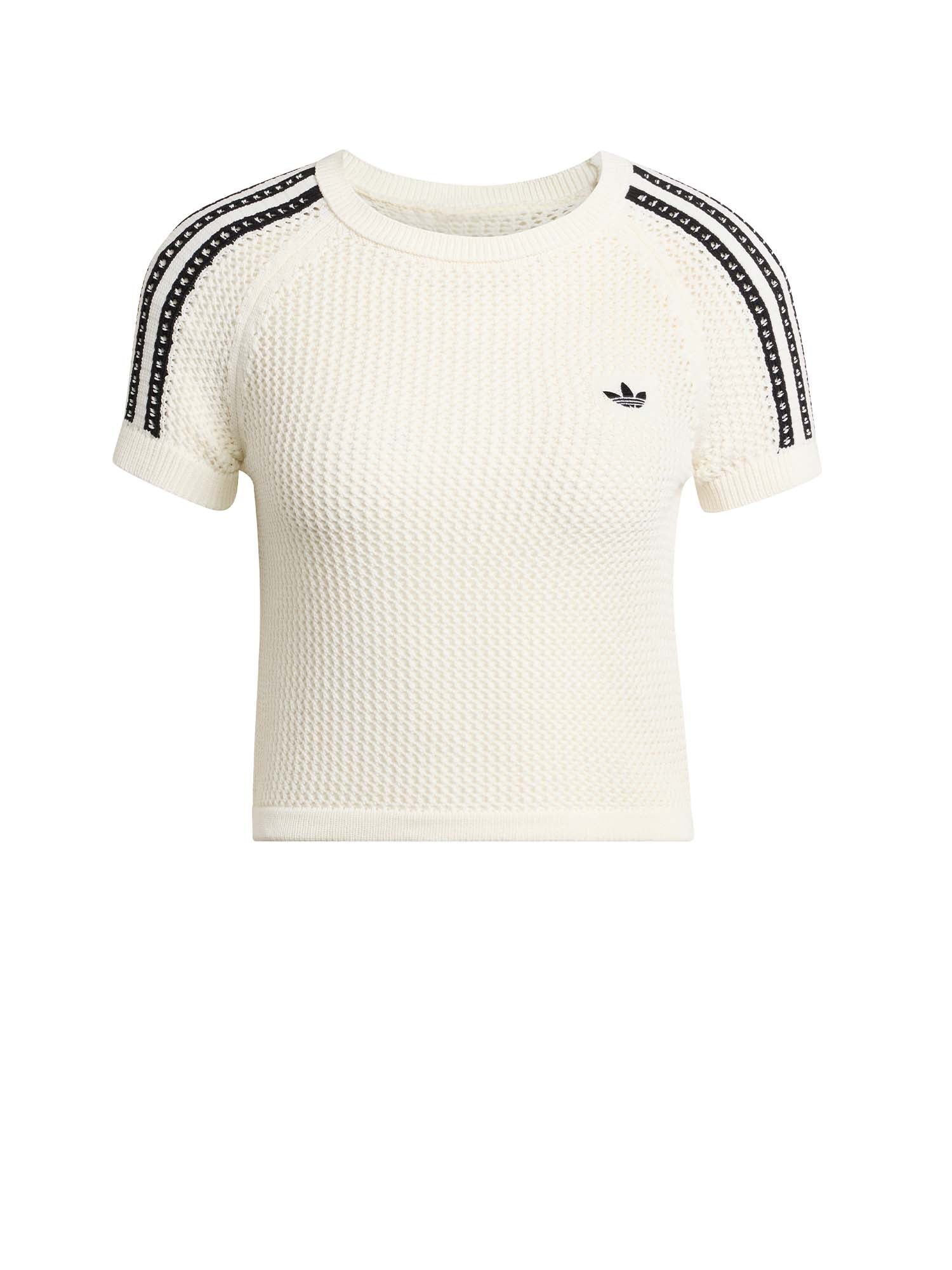 Adidas T-Shirt Knitted Crochet Cali Bianco