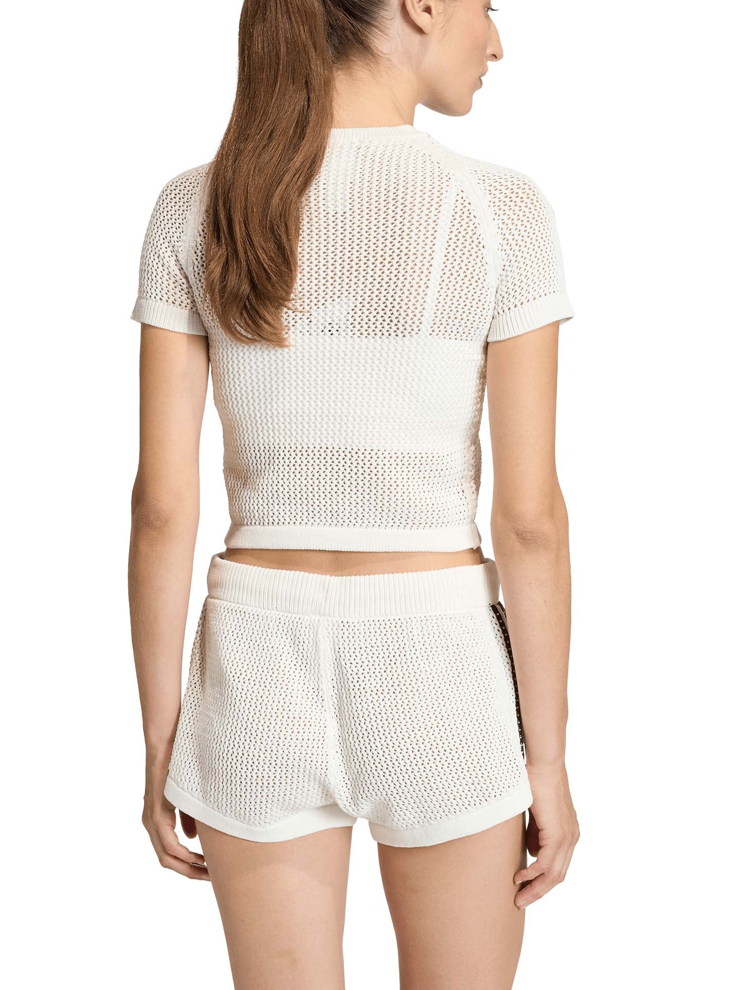 Adidas T-Shirt Knitted Crochet Cali Bianco